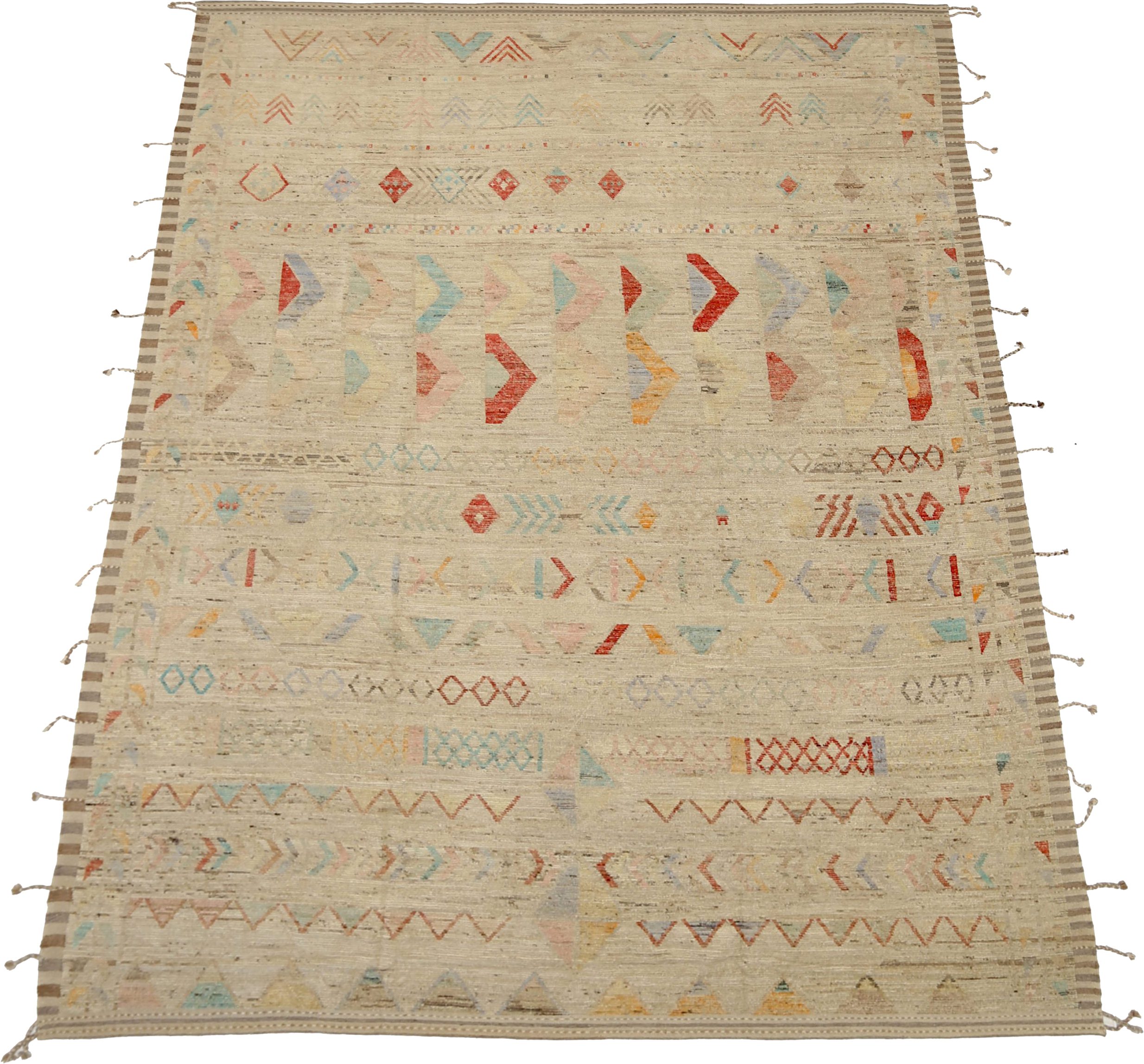 Thumbnail 10 for Afghanistan Moroccan Tribal Rug 92243