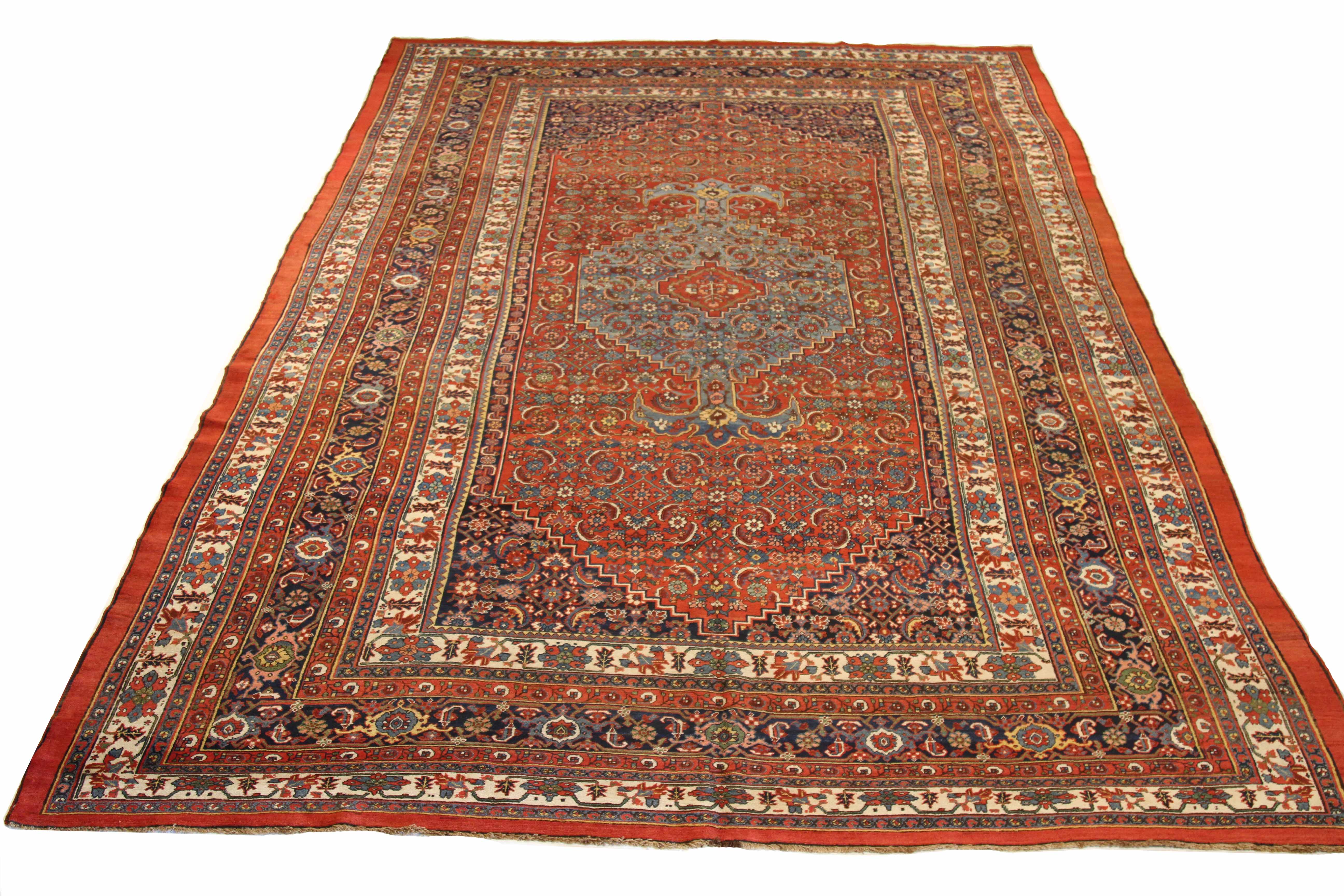 Thumbnail 6 for Vintage Persian Bijar Traditional Rug 10338