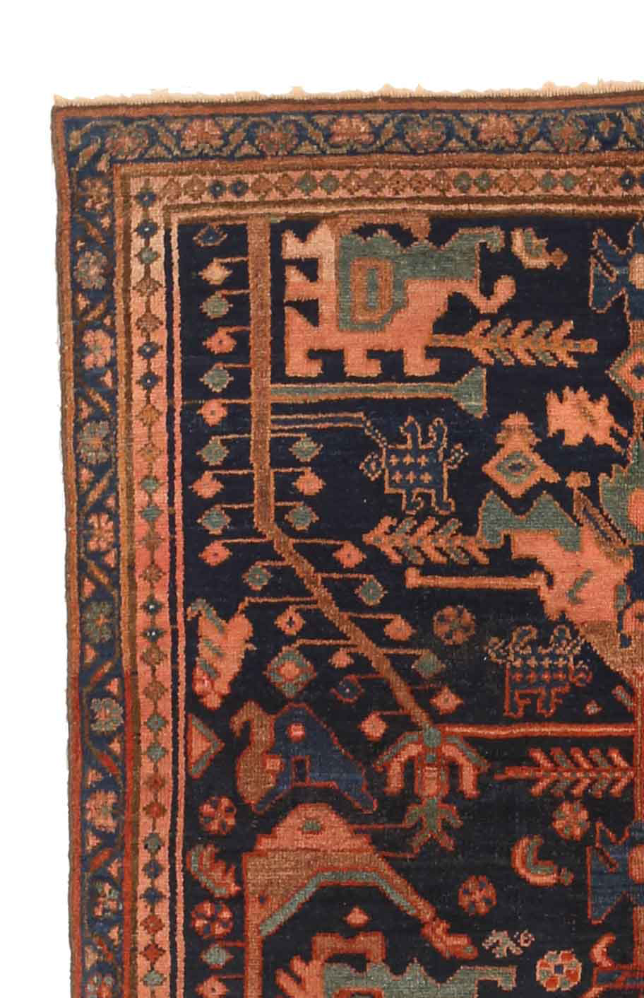 Thumbnail 10 for Vintage Persian Hamadan Tribal Rug 10340