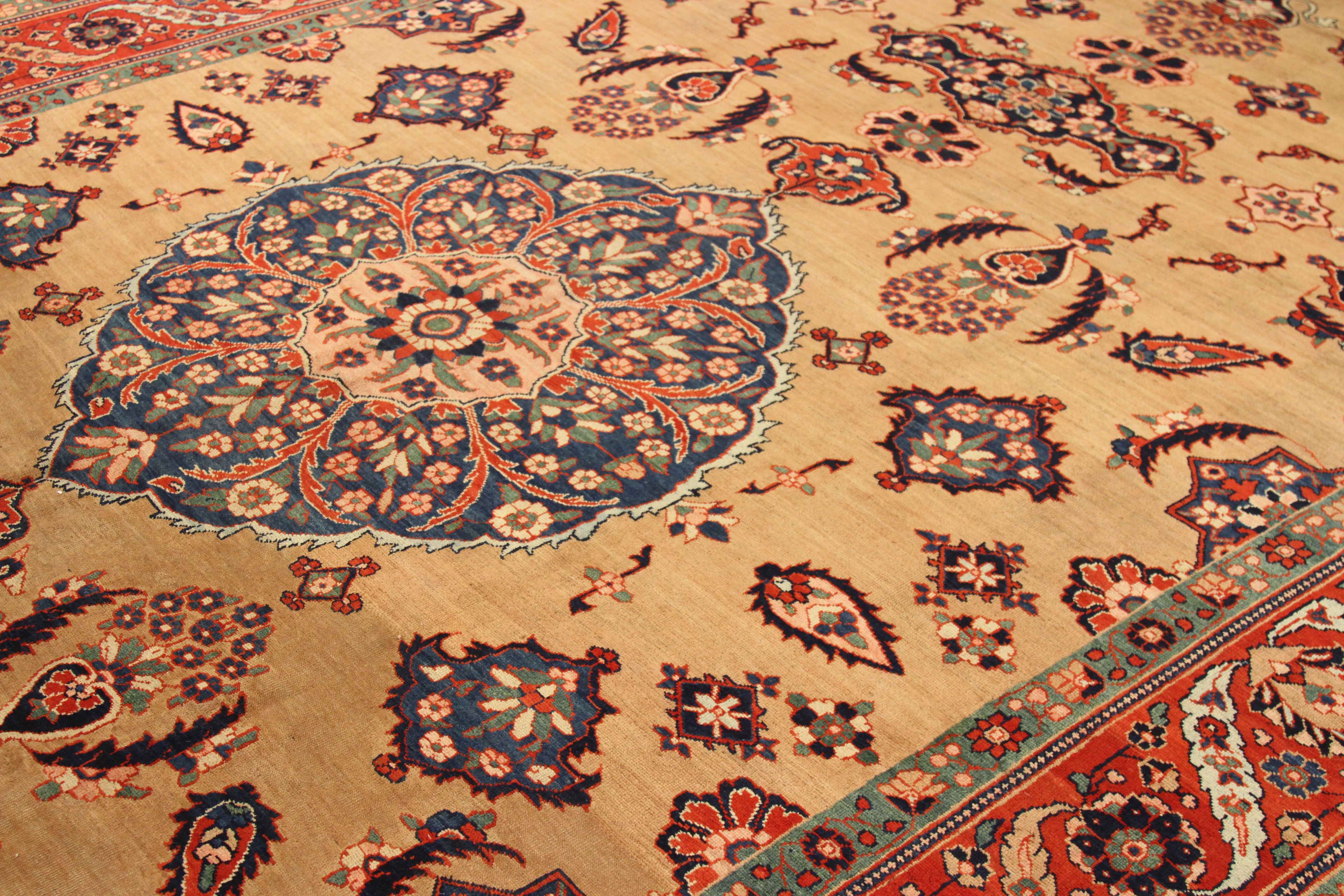 Thumbnail 4 for Vintage Persian Tabriz Traditional Rug 10375