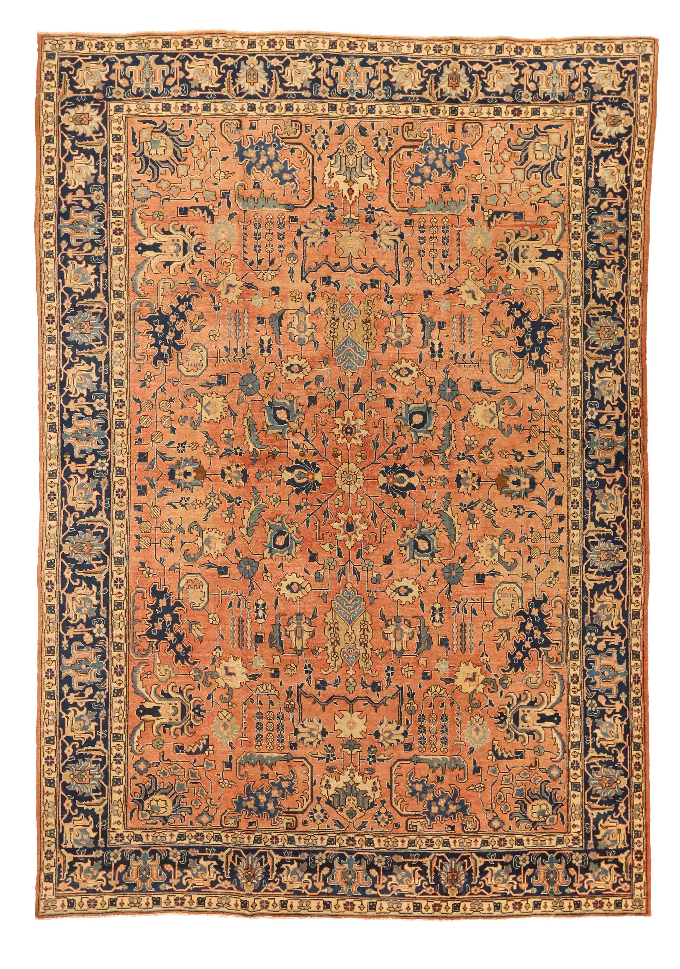 Thumbnail 2 for Vintage Persian Tabriz Traditional Rug 10363
