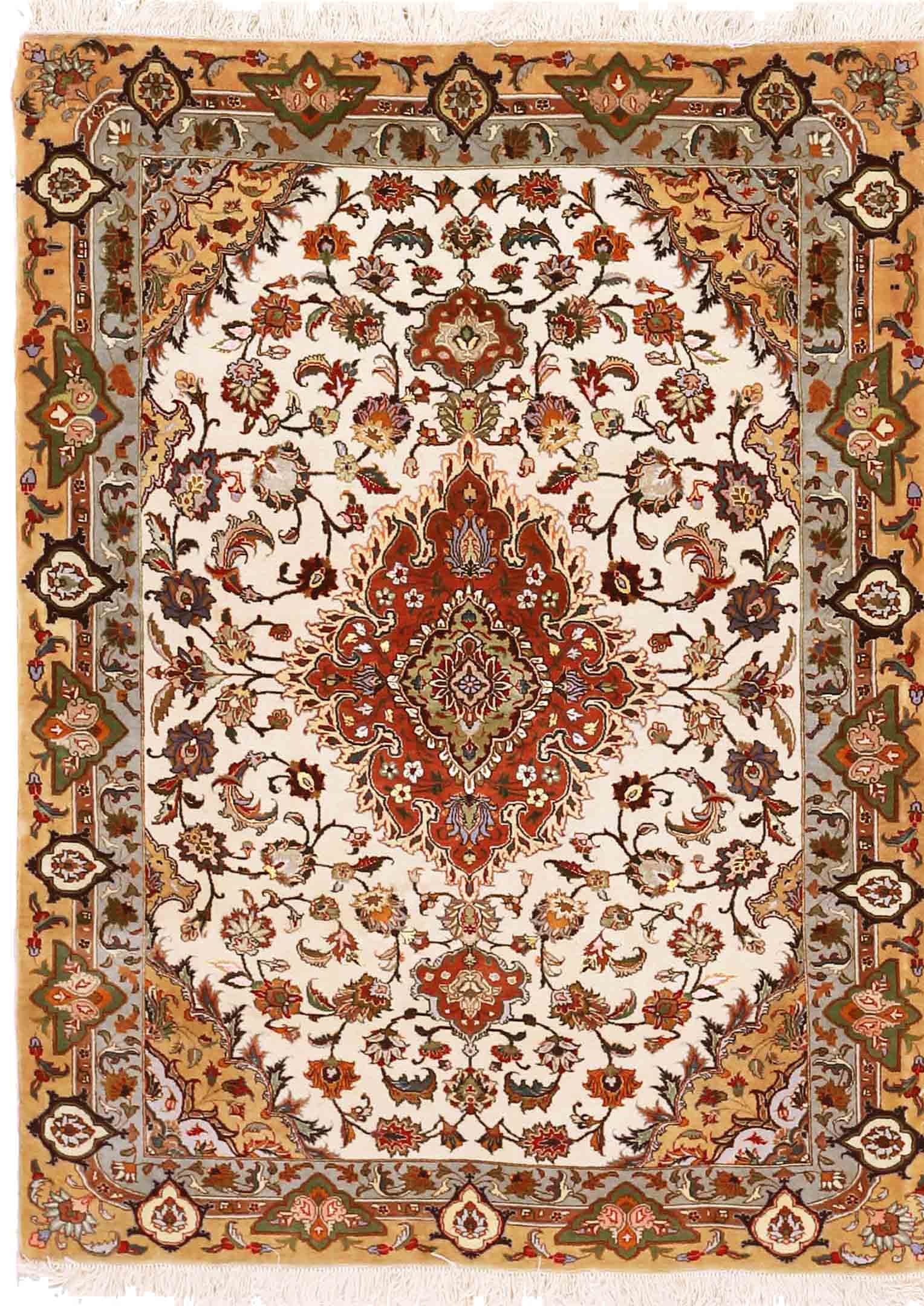 Thumbnail 15 for Antique Persian Tabriz Traditional Rug 70277