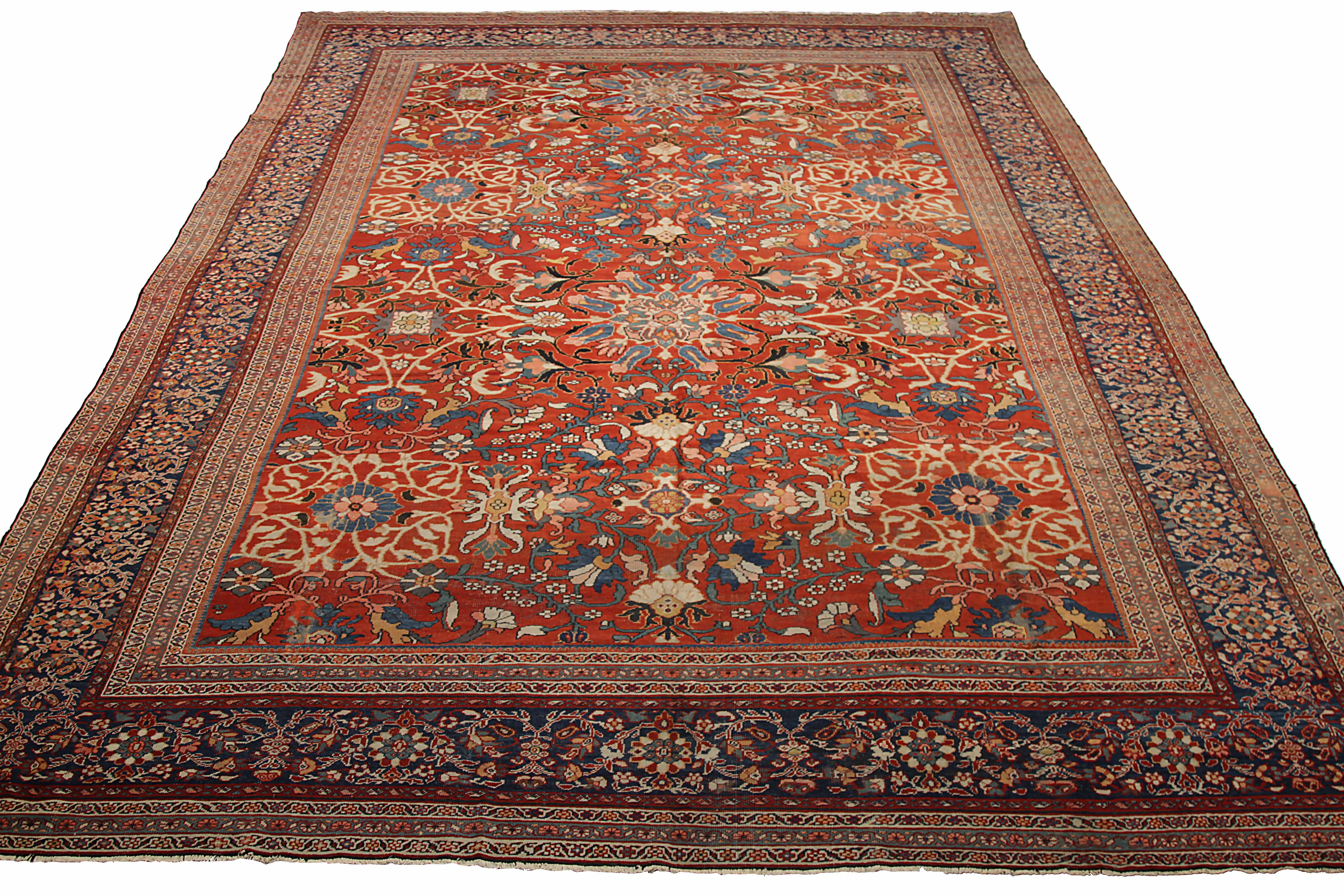 Thumbnail 2 for Antique Persian Sultanabad Traditional Rug 91956