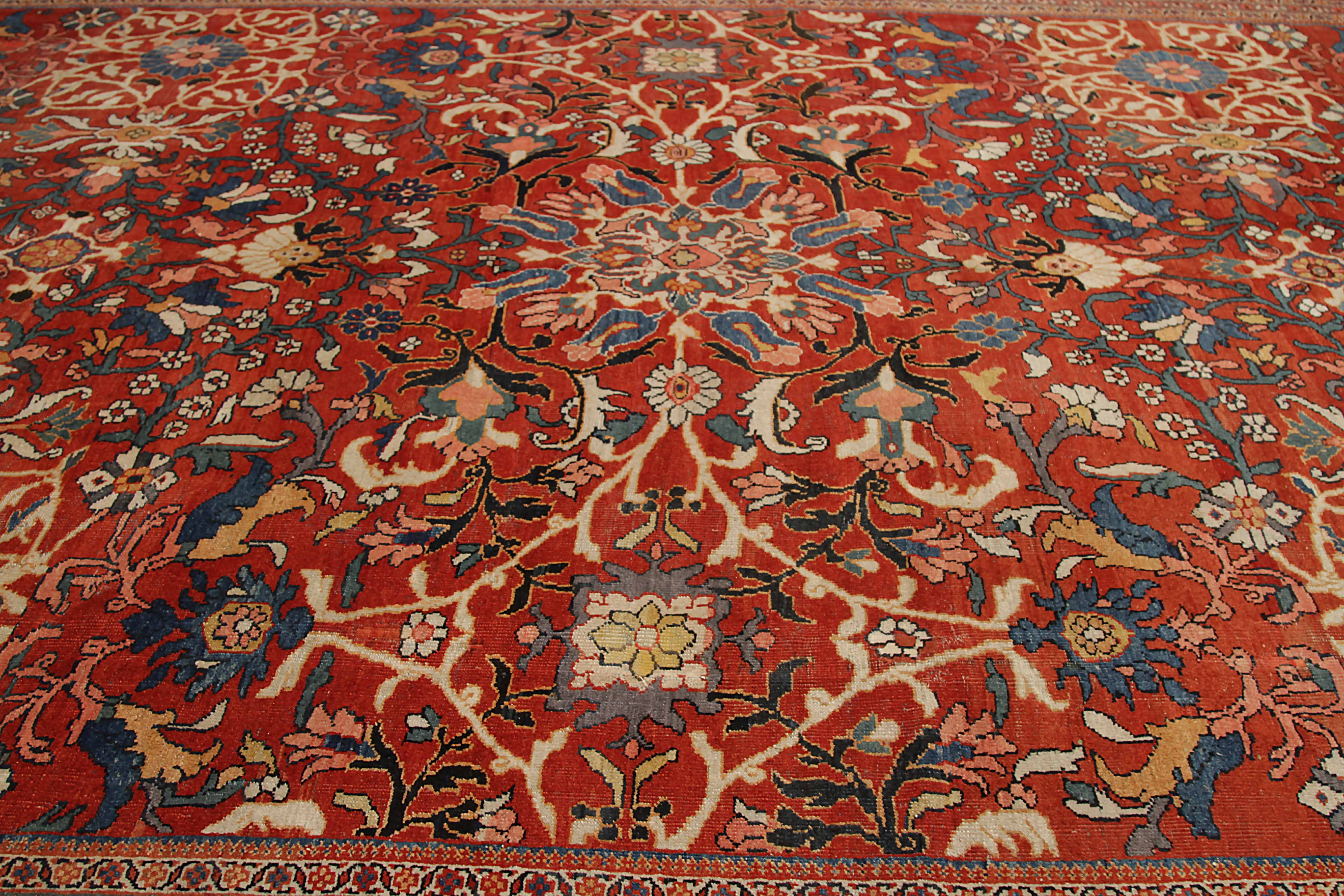Thumbnail 4 for Antique Persian Sultanabad Traditional Rug 91956