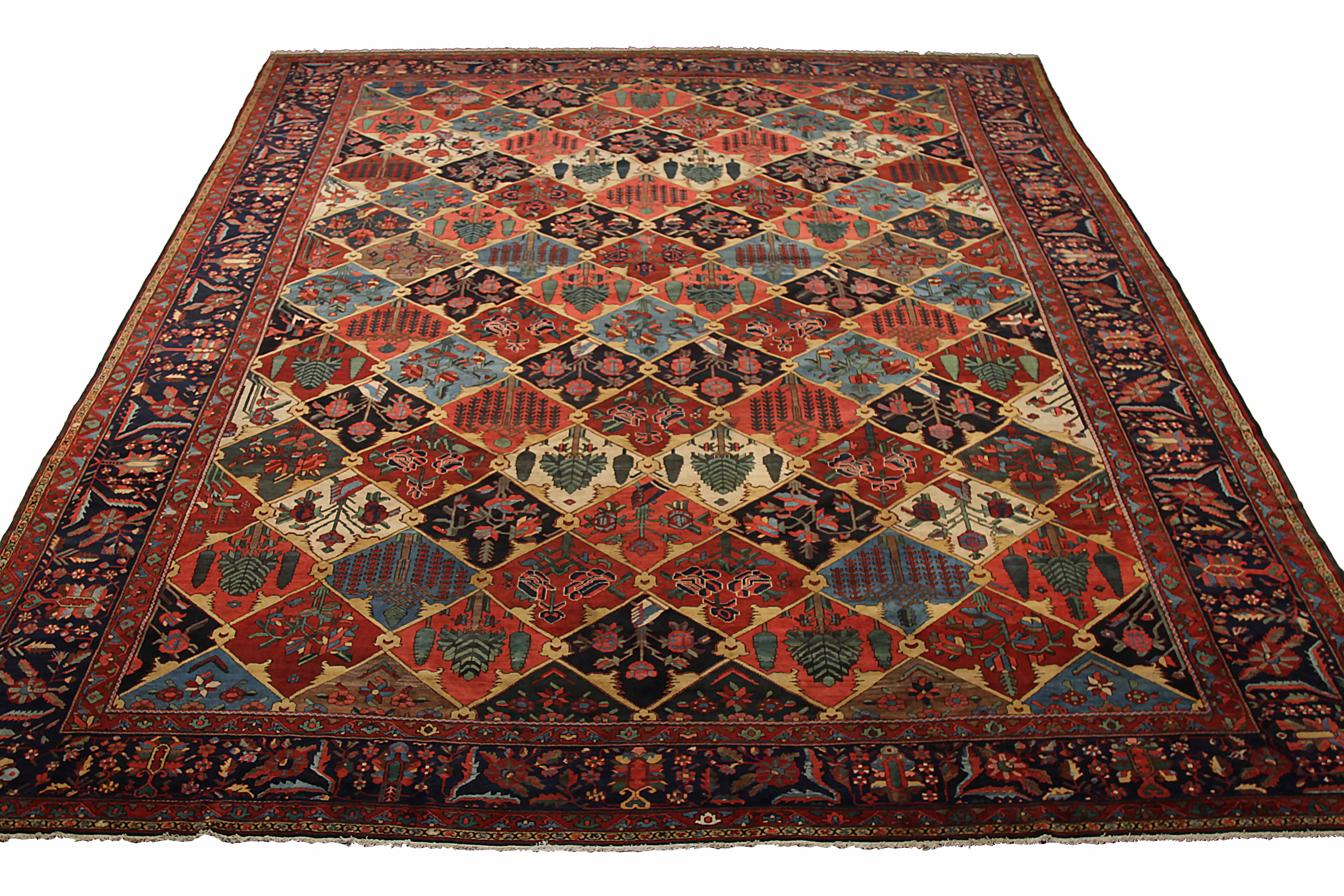 Thumbnail 4 for Antique Persian Bakhtiar Traditional Rug 91957