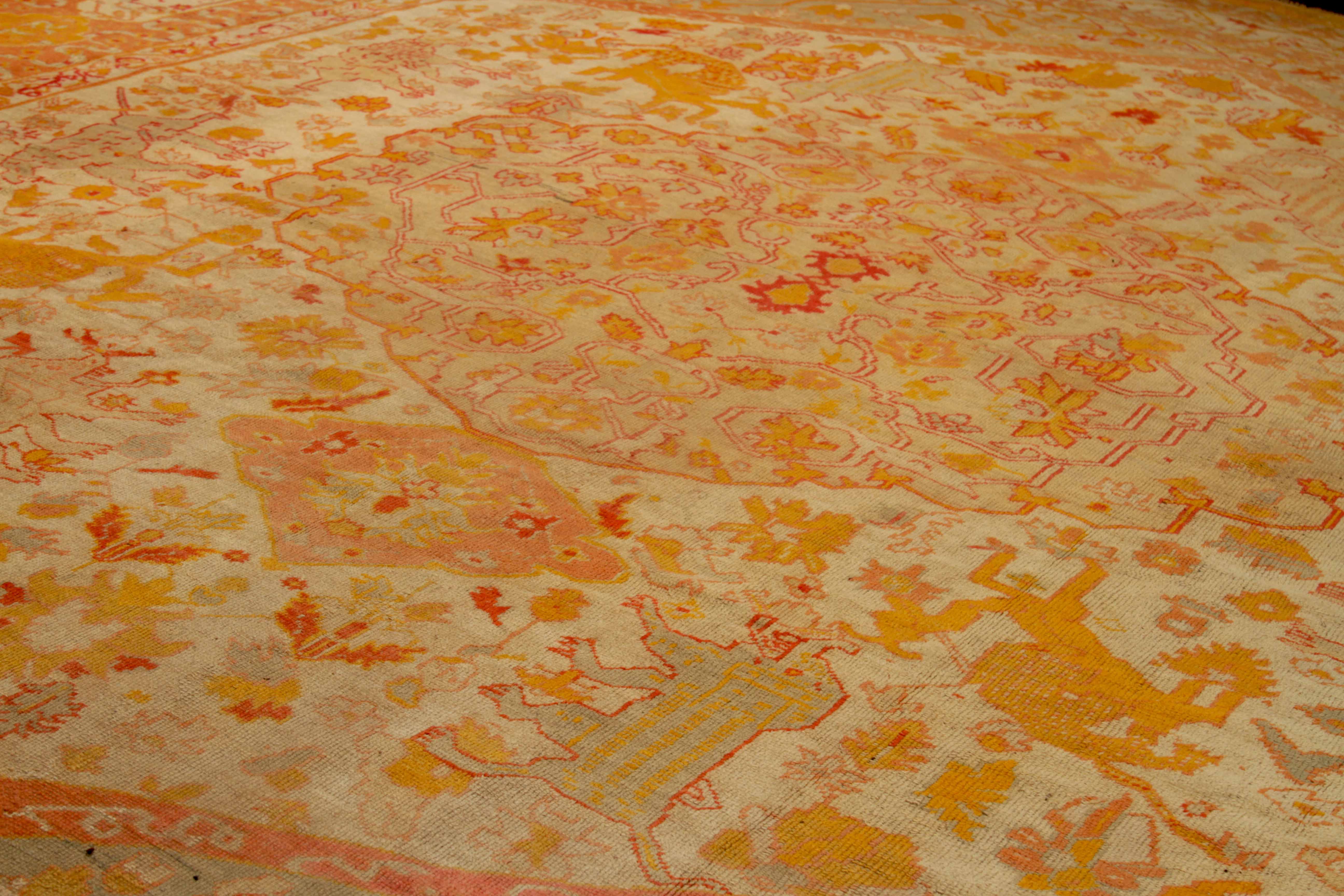 Thumbnail 2 for Antique Turkey Oushak Tribal Rug 91966