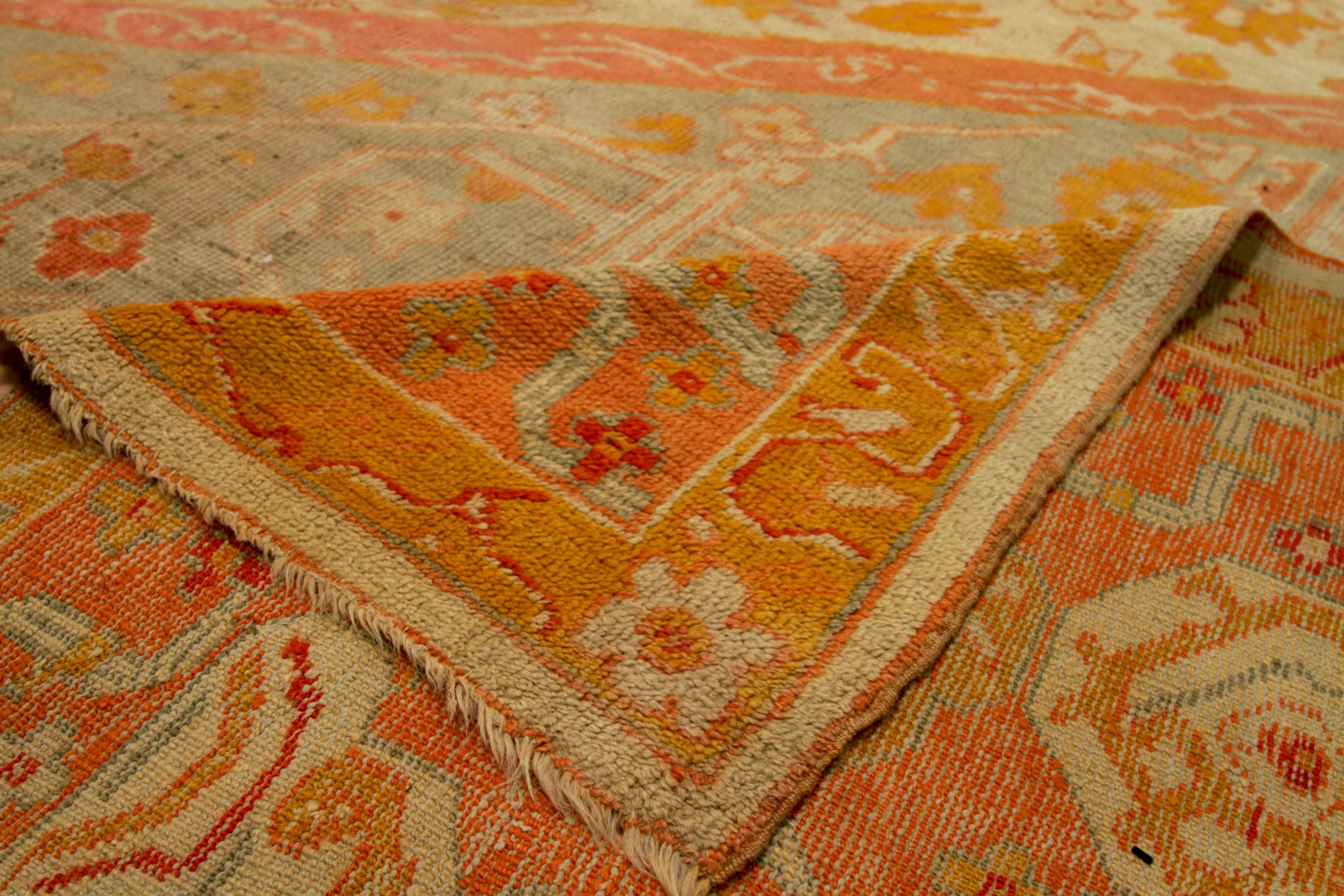 Thumbnail 3 for Antique Turkey Oushak Tribal Rug 91966