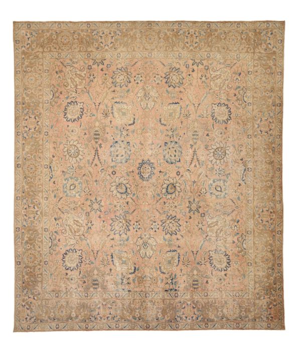 Thumbnail 2 for Antique Persian Tabriz Traditional Rug 91763