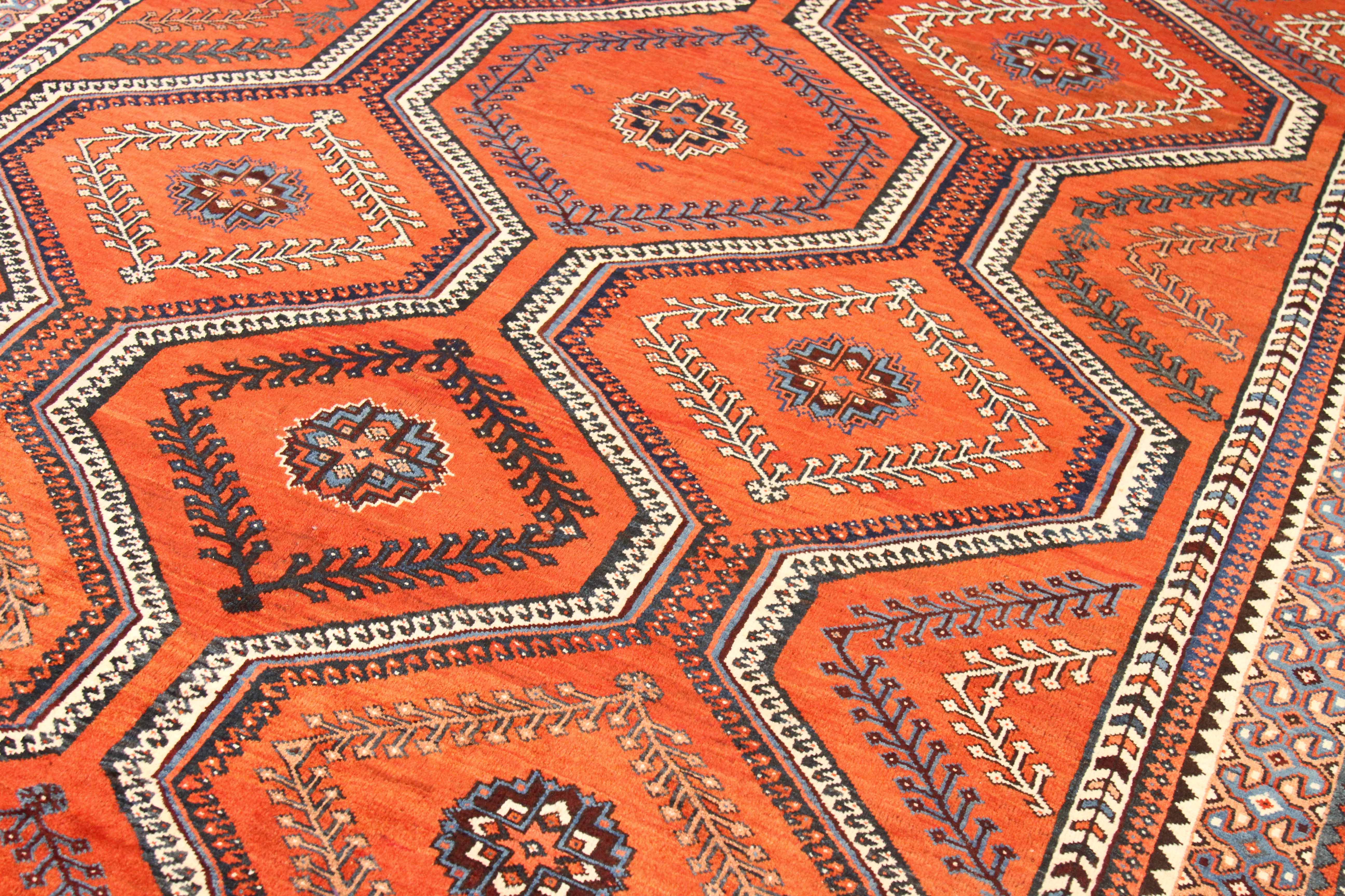 Thumbnail 6 for Vintage Persian Shiraz Tribal Rug 10396