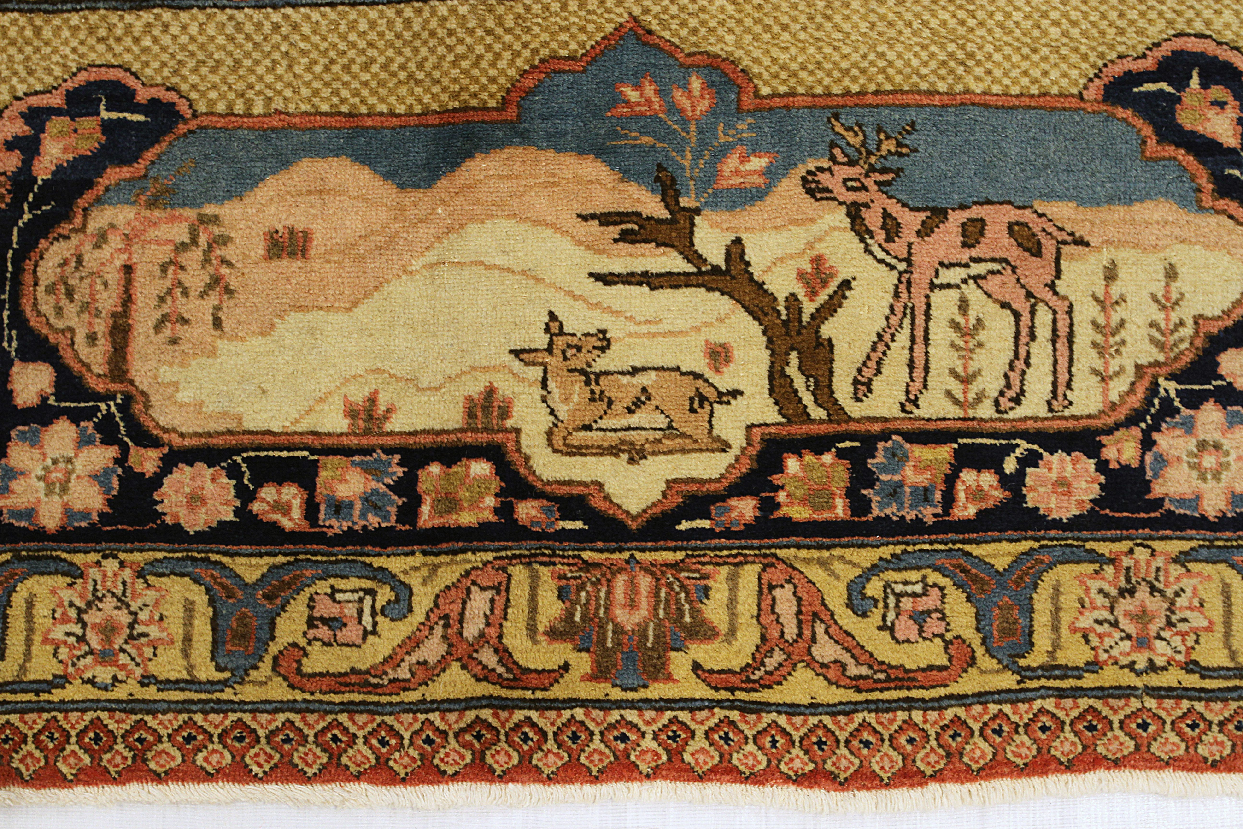 Thumbnail 2 for Antique Persian Tabriz Traditional Rug 10407