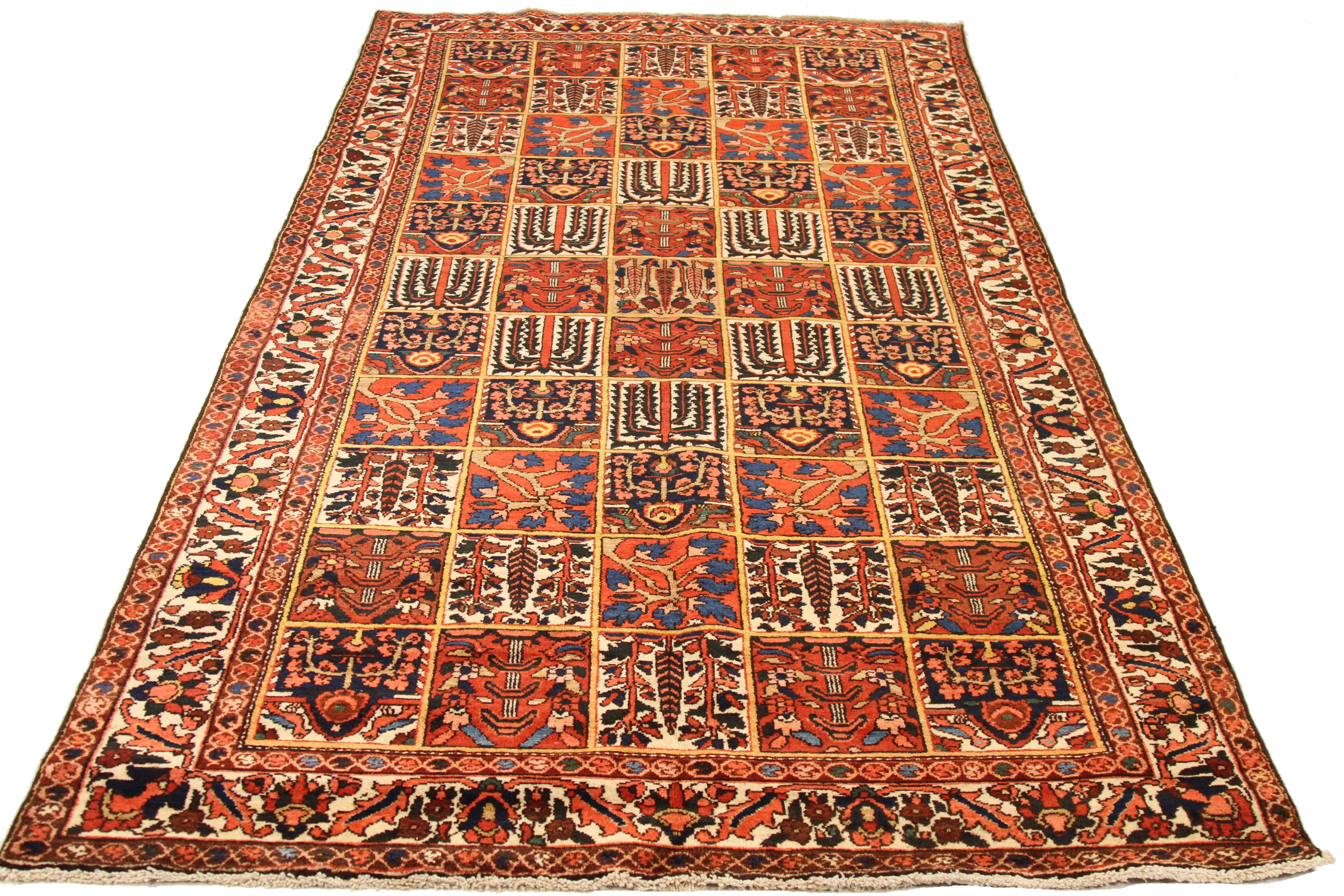 Thumbnail 2 for Vintage Persian Bakhtiar Tribal Rug 10413