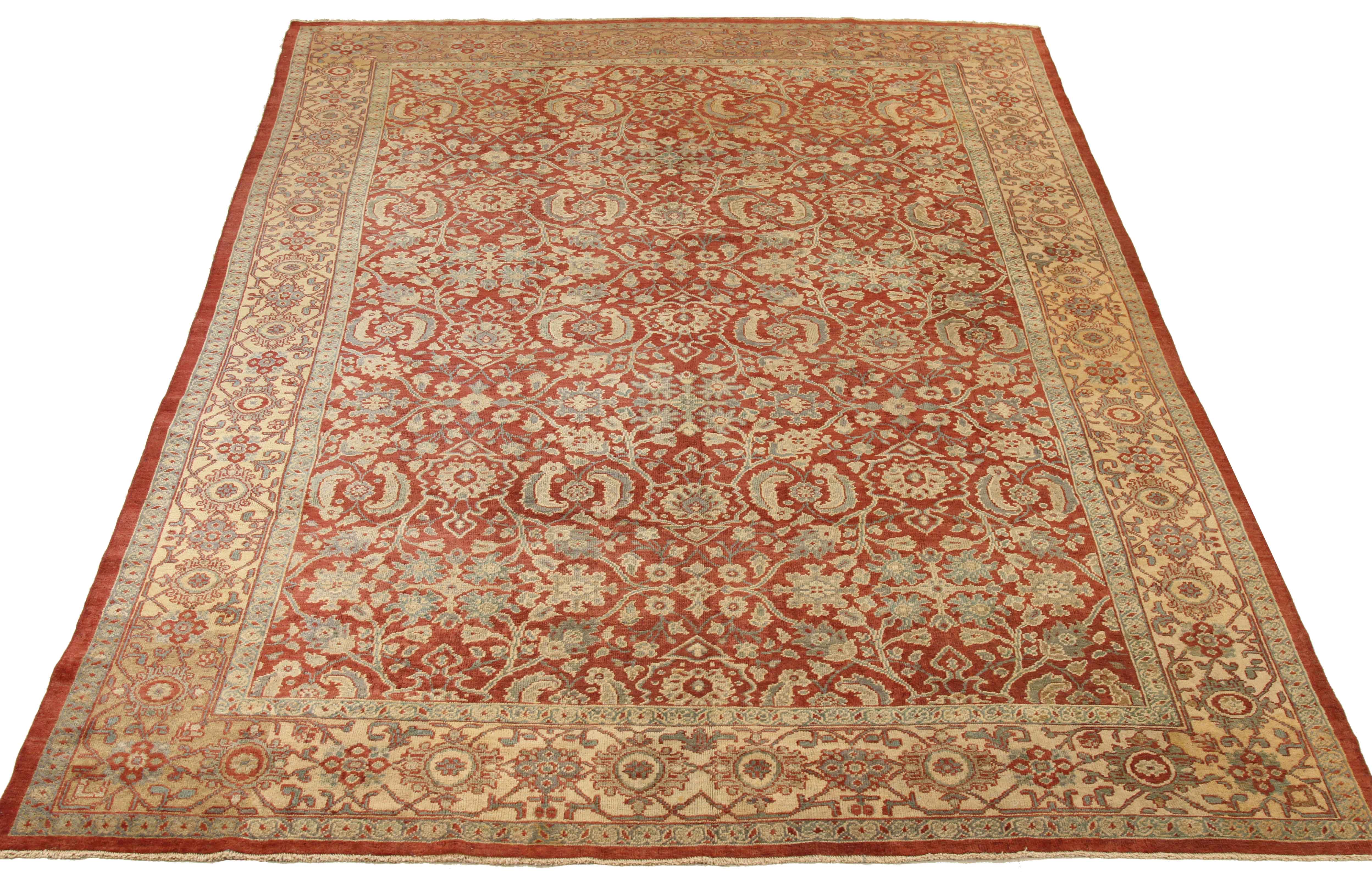 Thumbnail 12 for Antique Persian Mahal Traditional Rug 10481