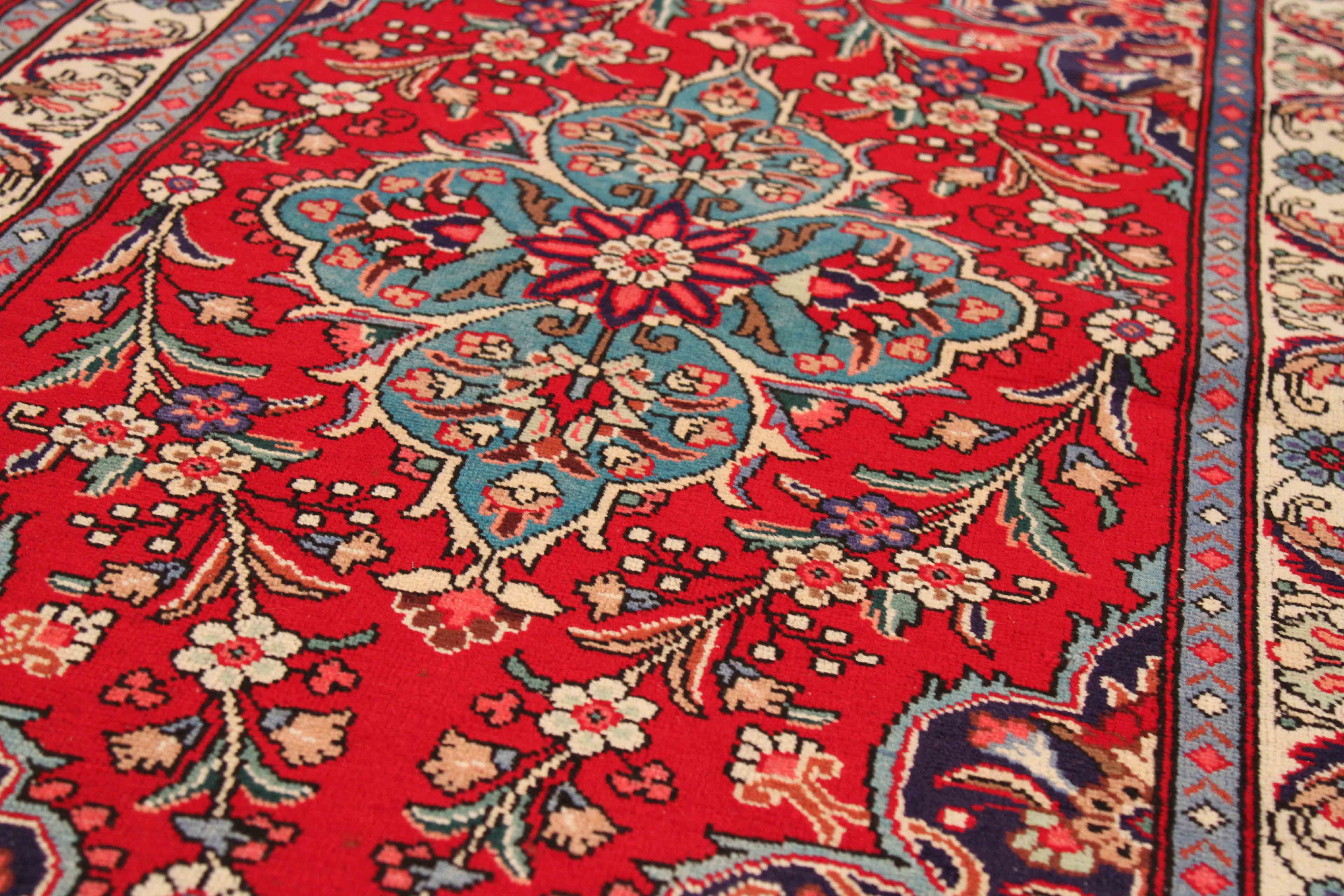 Thumbnail 6 for Antique Persian Tabriz Traditional Rug 70446