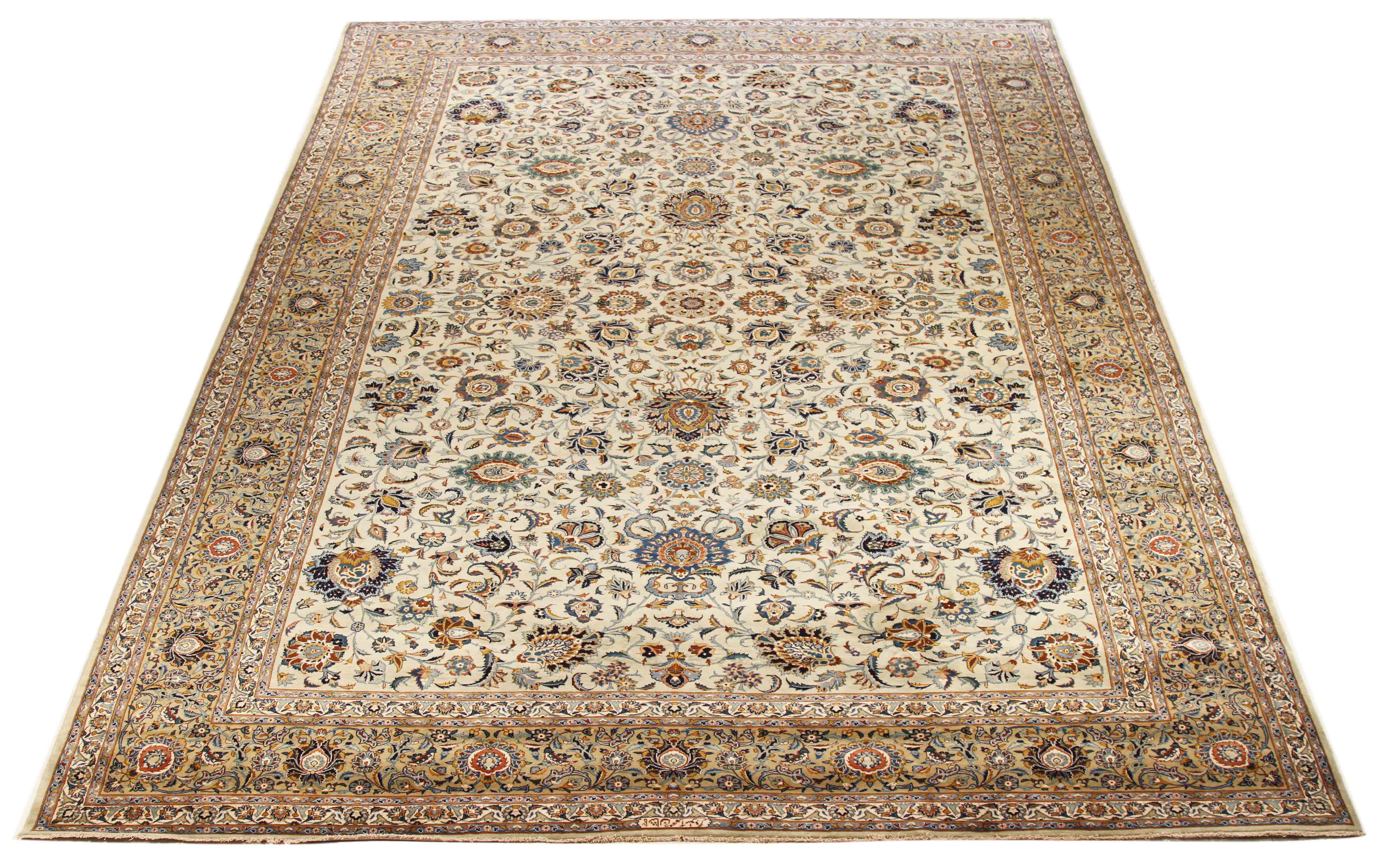 Thumbnail 3 for Antique Persian Kashan Traditional Rug 70443