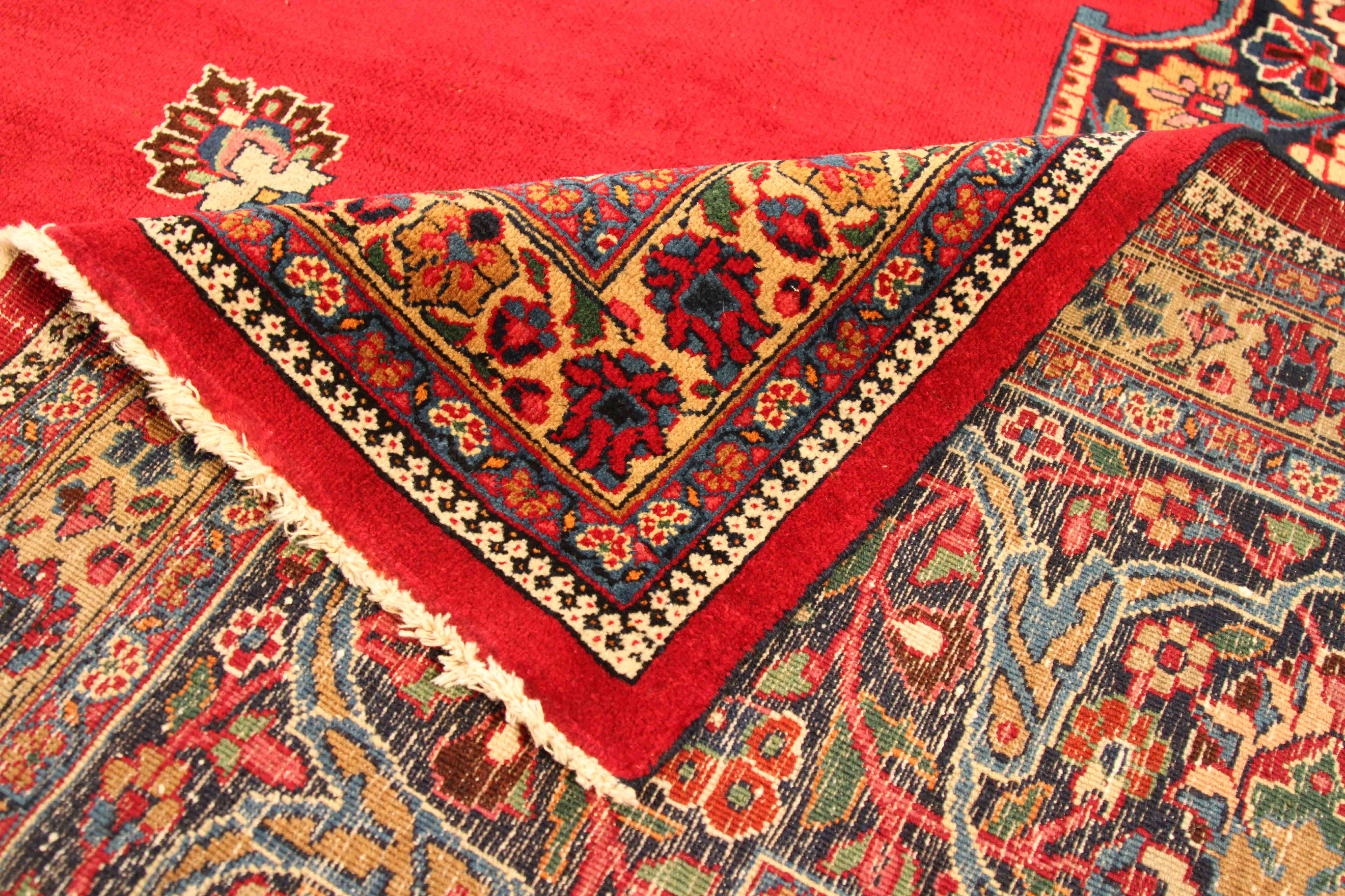 Thumbnail 3 for Antique Persian Mashad Traditional Rug 70444