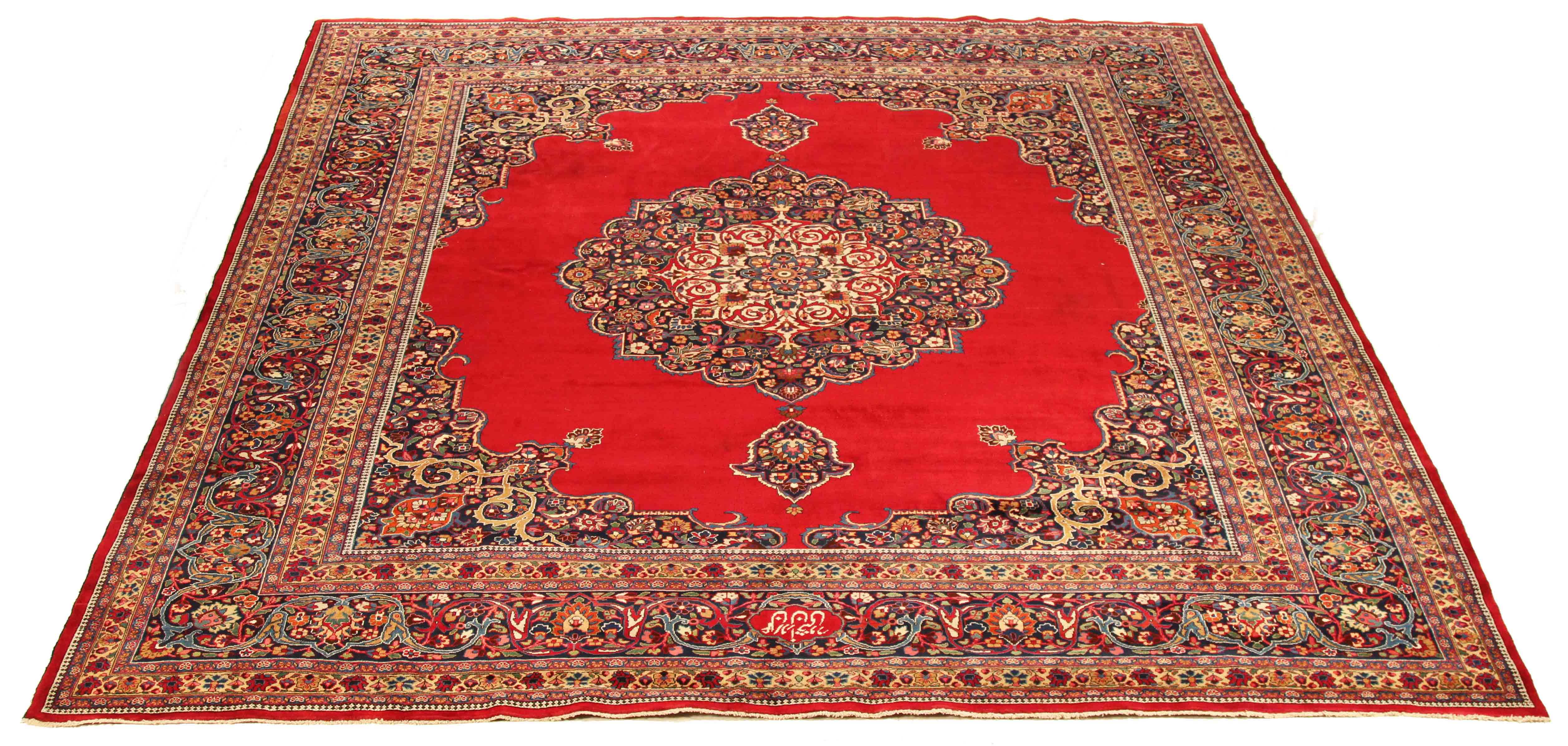 Thumbnail 5 for Antique Persian Mashad Traditional Rug 70444