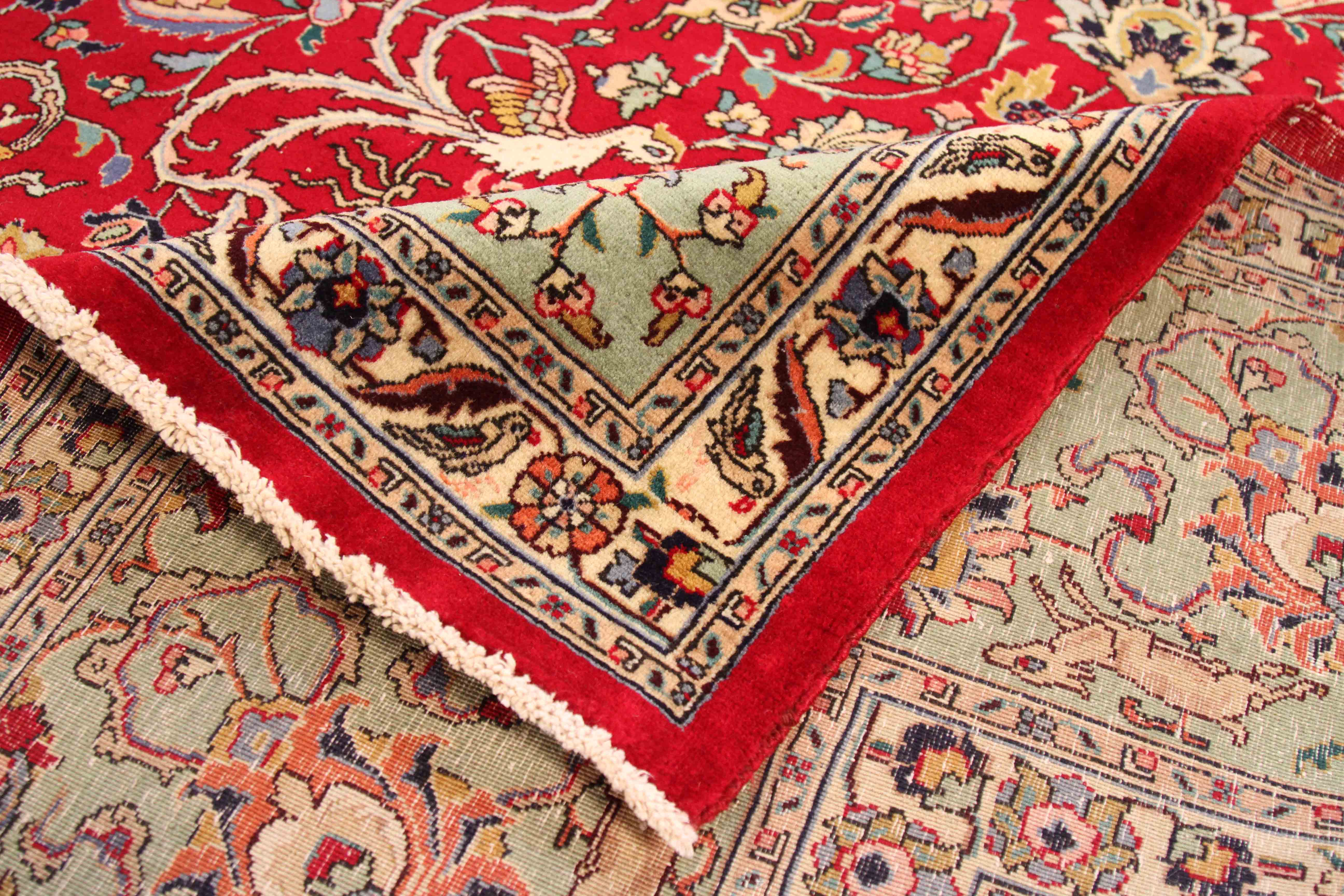 Thumbnail 5 for Antique Persian Tabriz Traditional Rug 70437