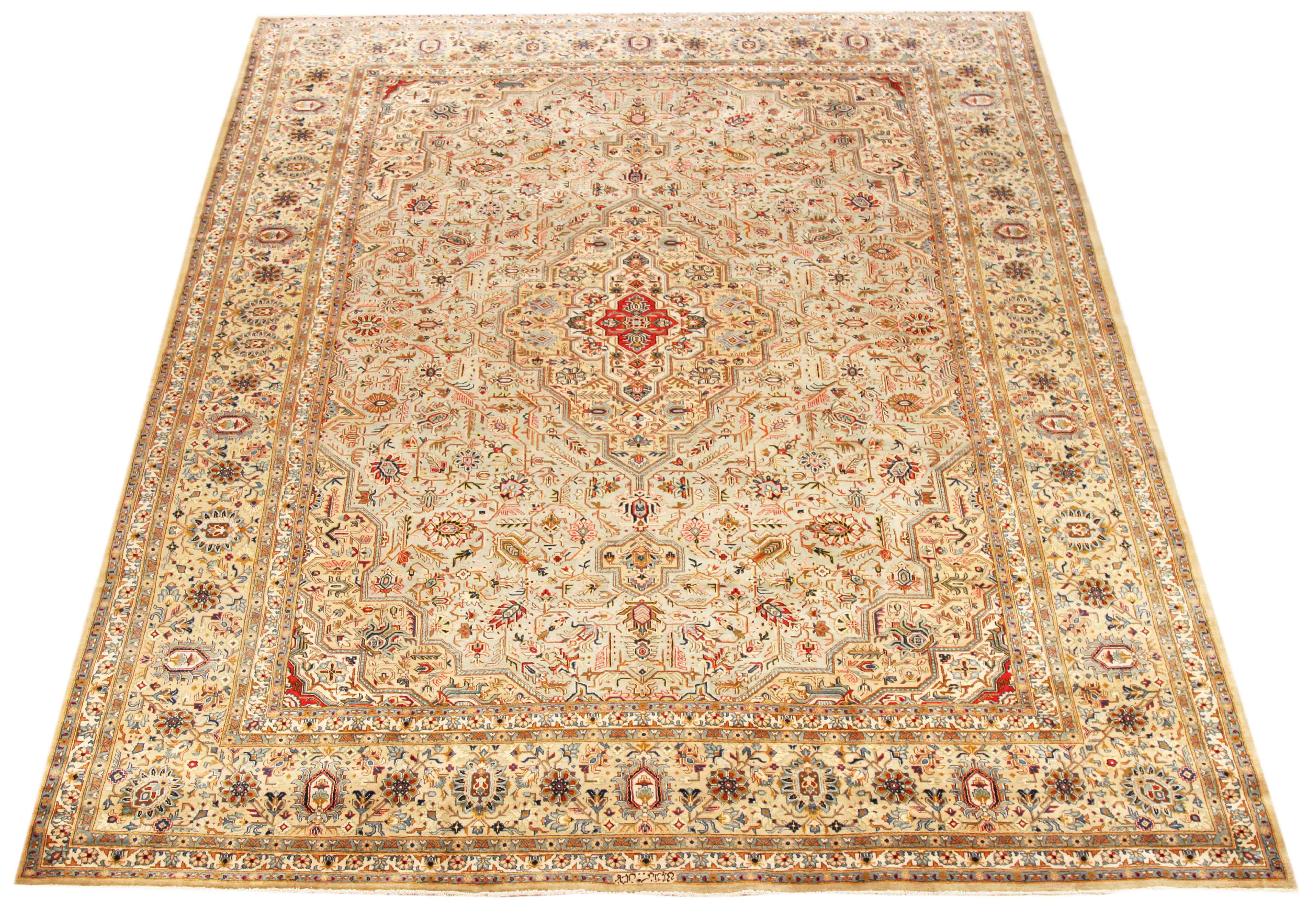 Thumbnail 4 for Antique Persian Tabriz Transitional Rug 70454