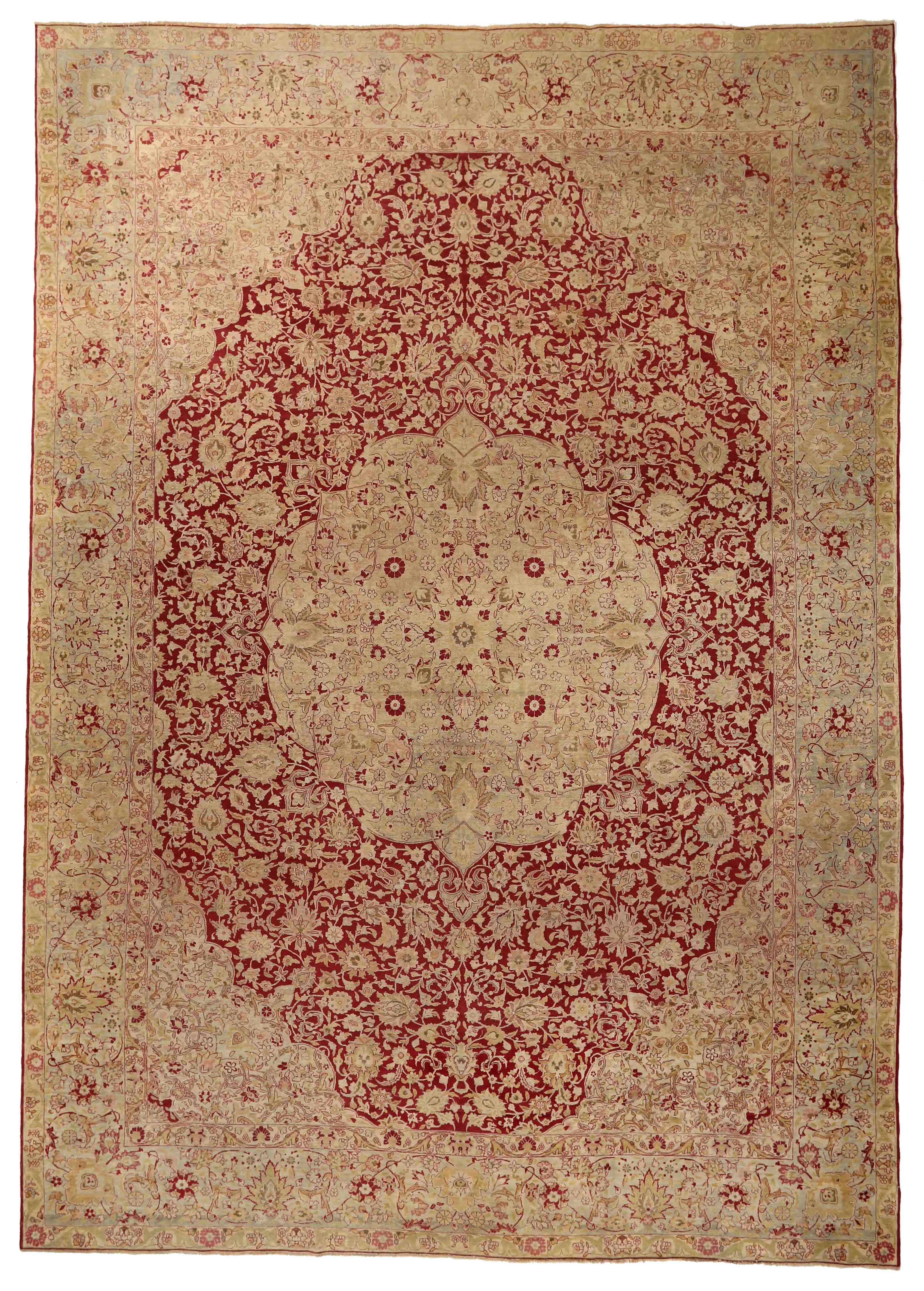 Thumbnail 3 for Antique Persian Yazd Traditional Rug 73838