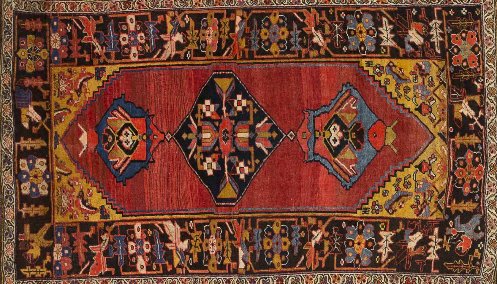 Thumbnail 2 for Persian Bijar Traditional Rug 10513