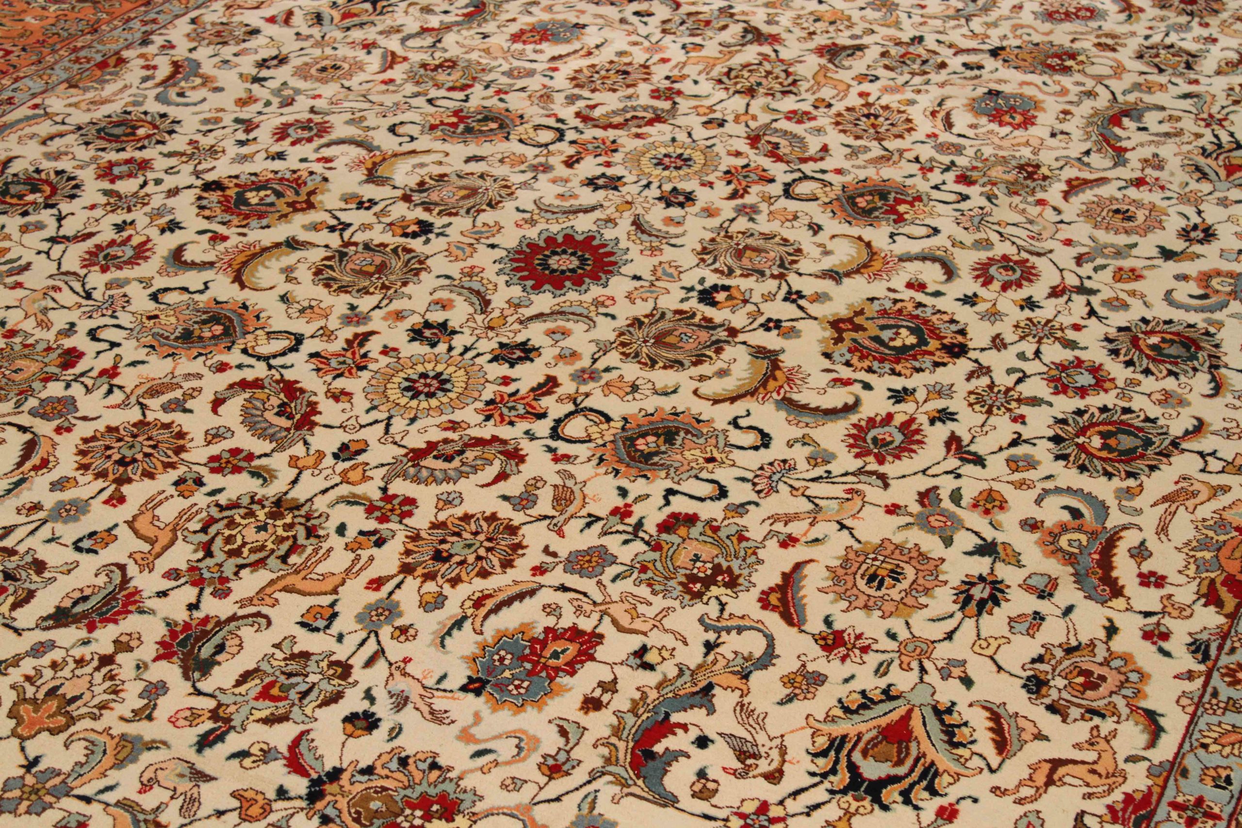 Thumbnail 6 for Antique Persian Tabriz Traditional Rug 70449