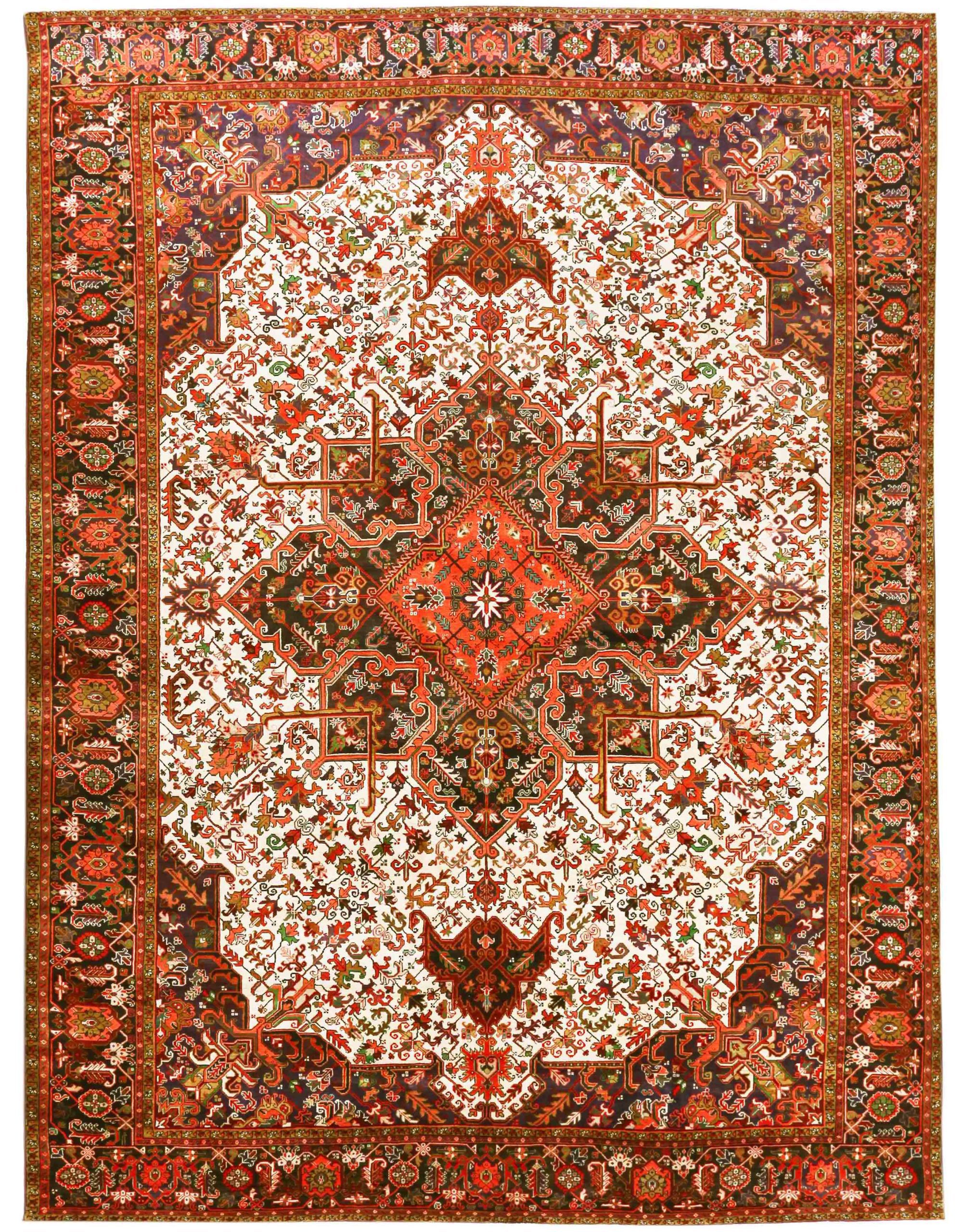 Thumbnail 2 for Antique Persian Heriz Traditional Rug 70450