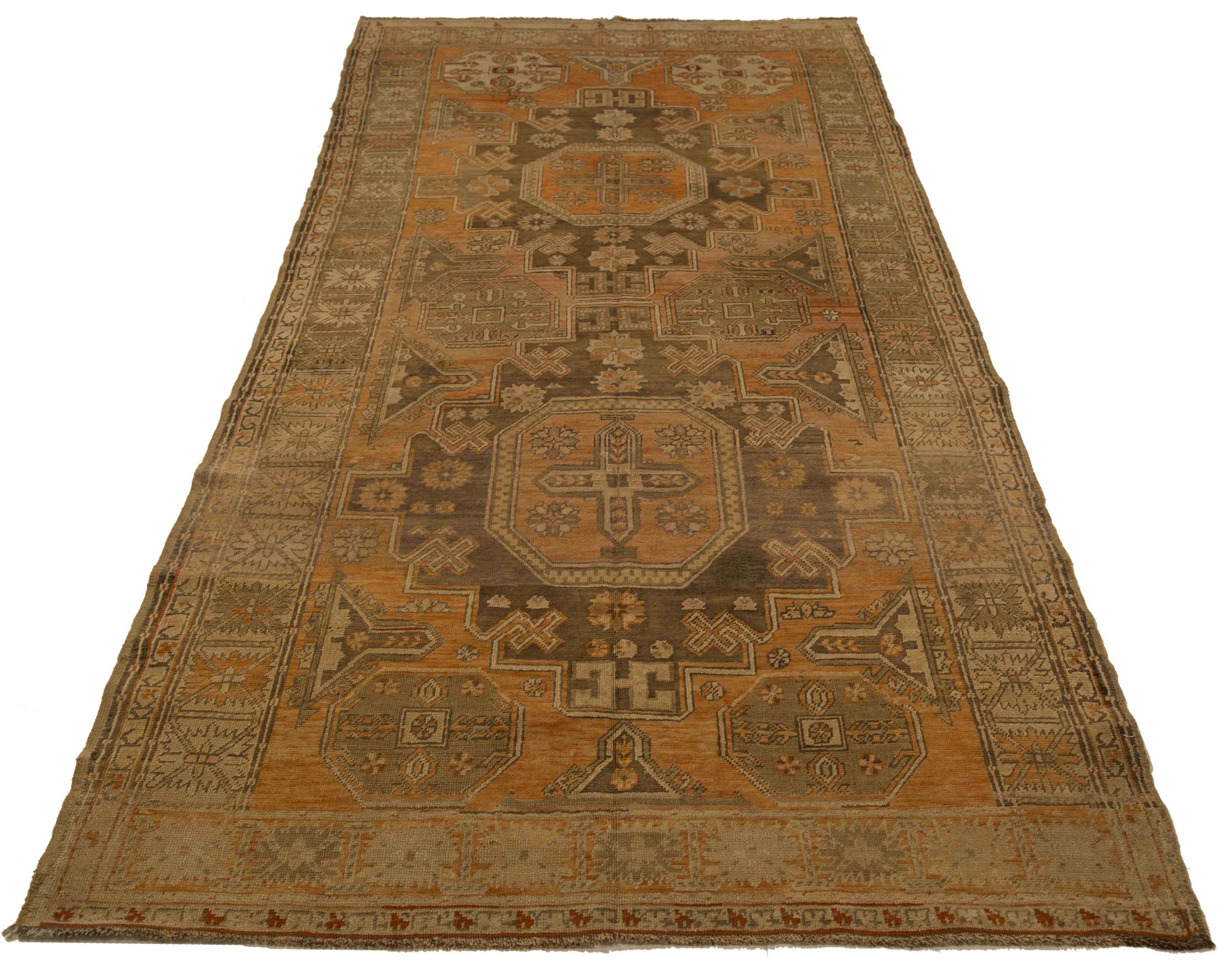 Thumbnail 14 for Antique Persian Kazakhstan Traditional Rug 10629