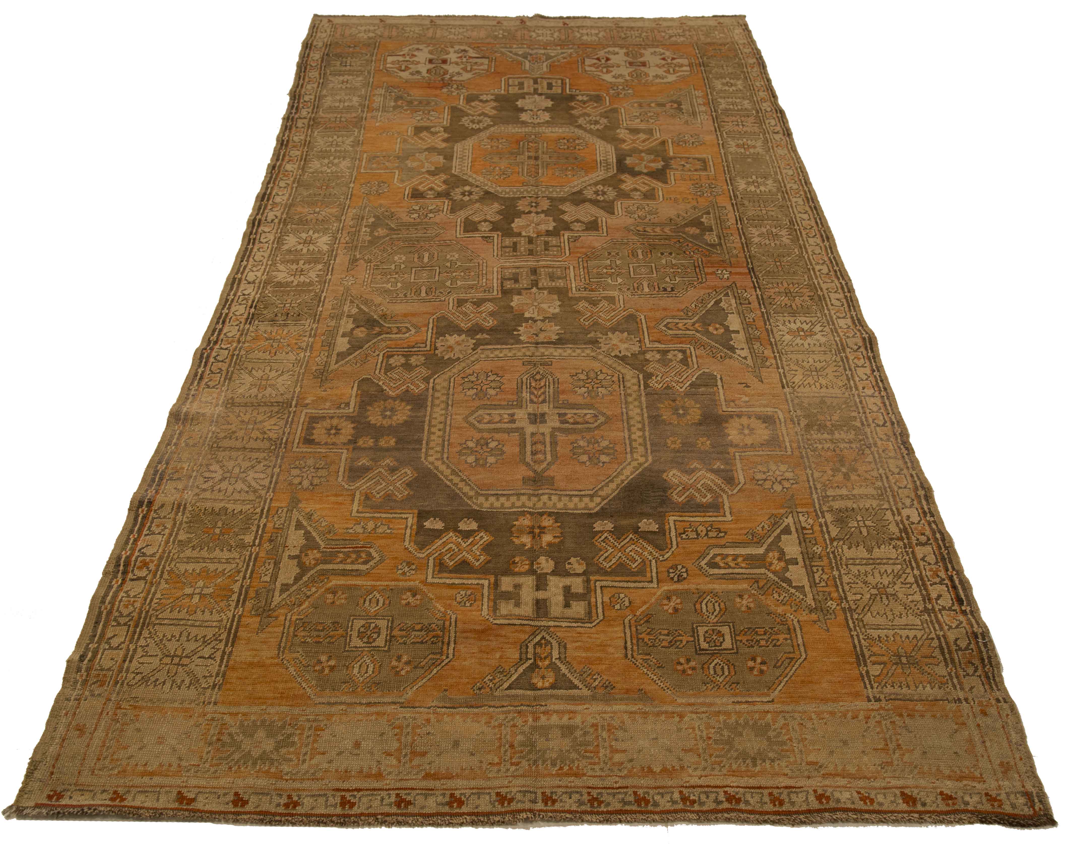 Thumbnail 13 for Antique Persian Kazakhstan Traditional Rug 10629