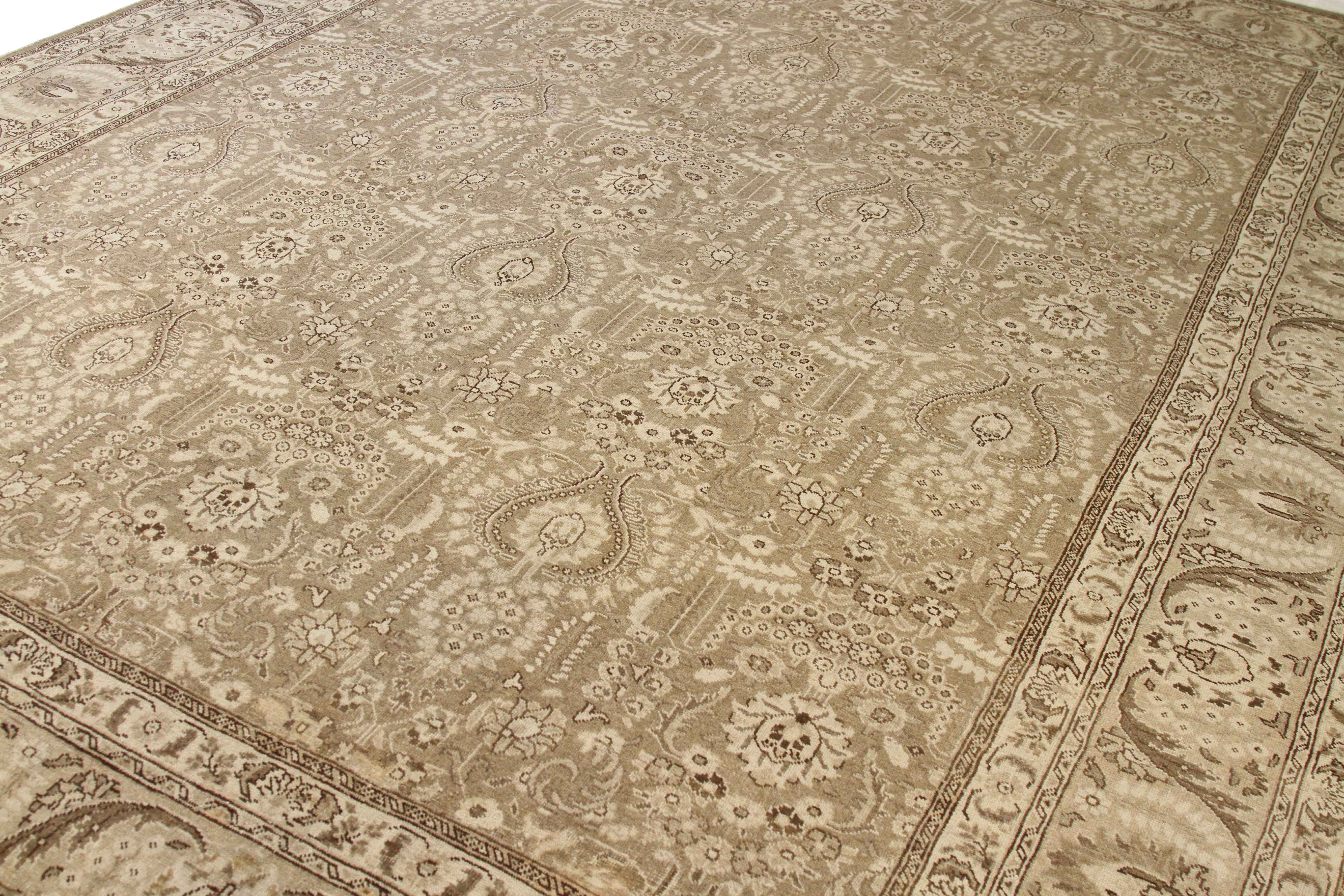 Thumbnail 3 for Antique Persian Tabriz Transitional Rug 53696