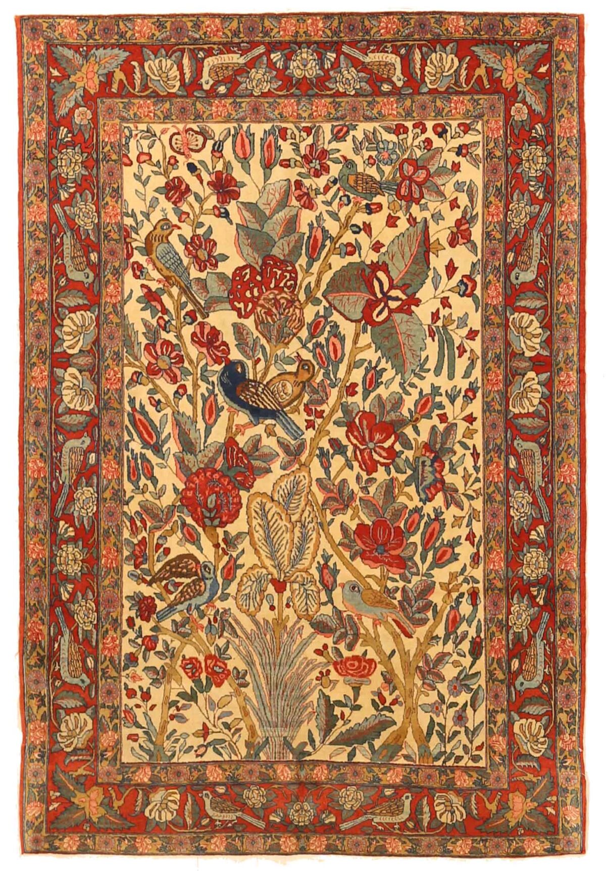 Thumbnail 12 for Antique Persian Qum Traditional Rug 10638