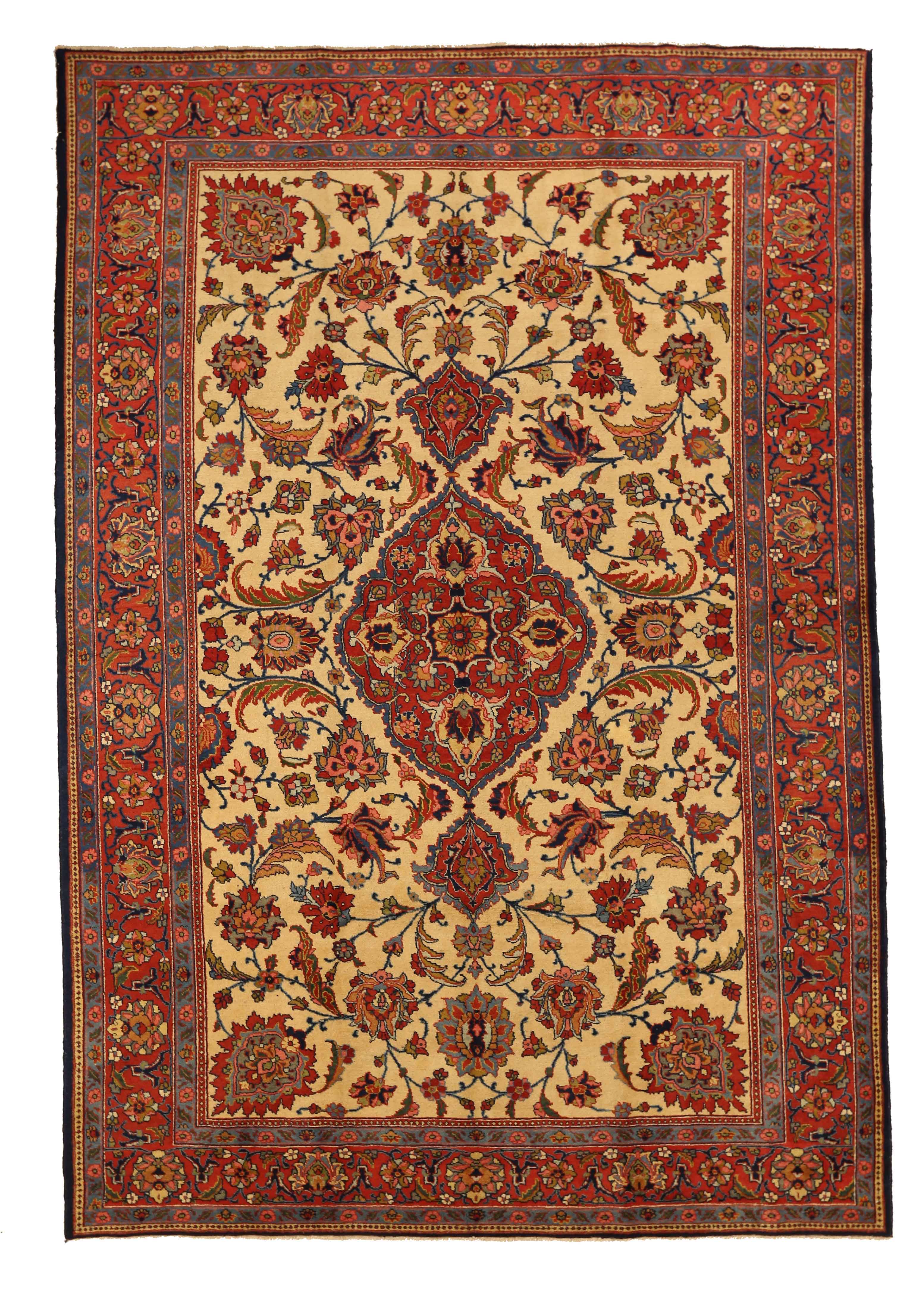 Thumbnail 4 for Antique Persian Tabriz Traditional Rug 10642