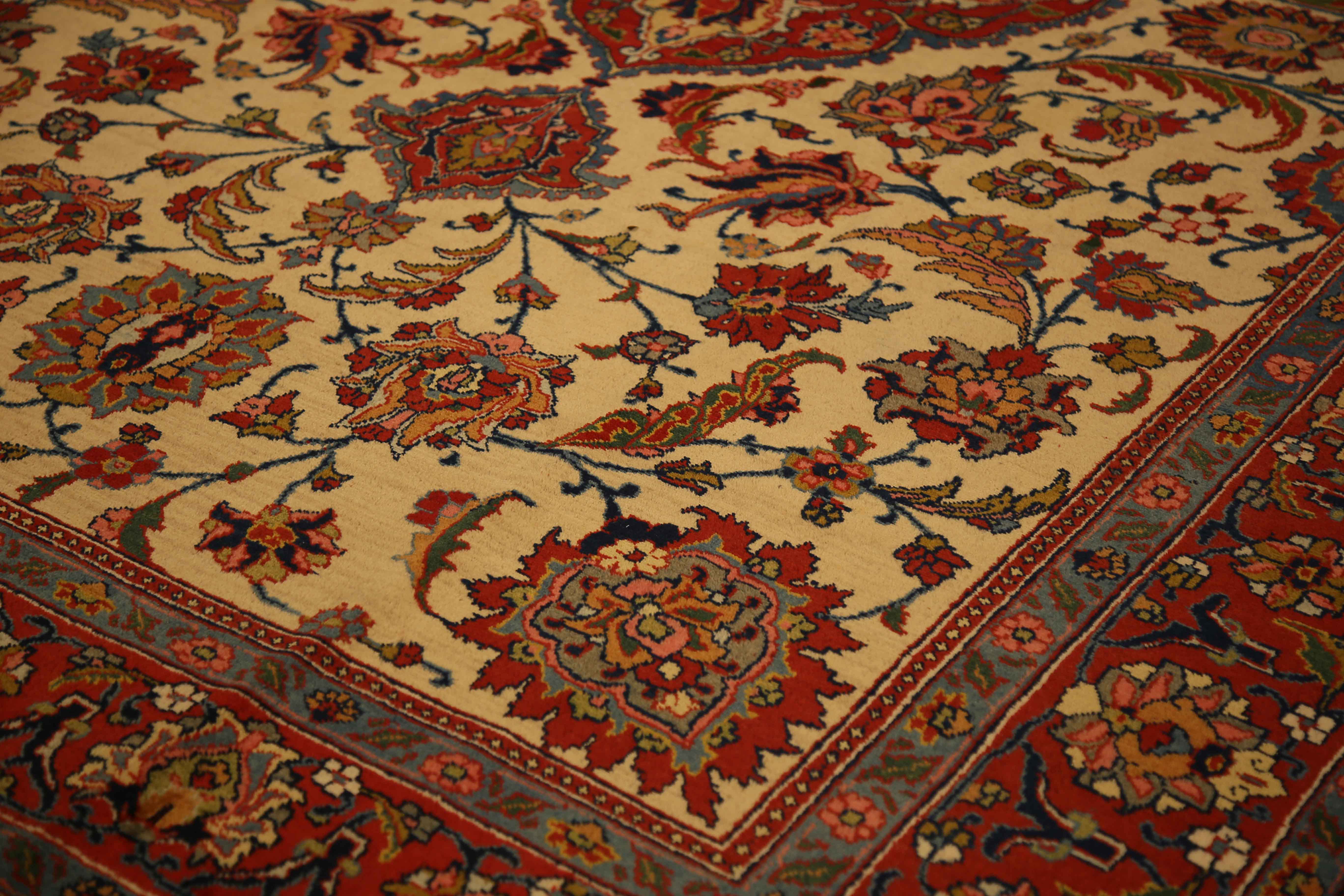 Thumbnail 12 for Antique Persian Tabriz Traditional Rug 10642