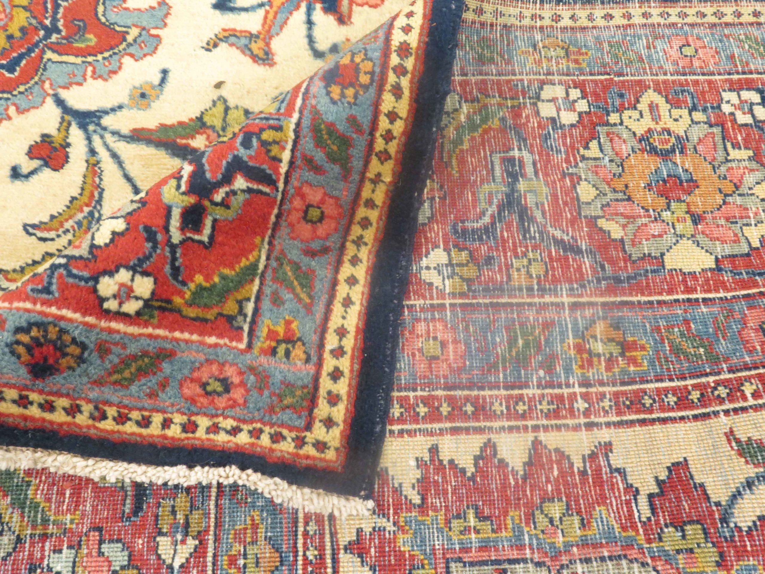 Thumbnail 8 for Antique Persian Tabriz Traditional Rug 10642