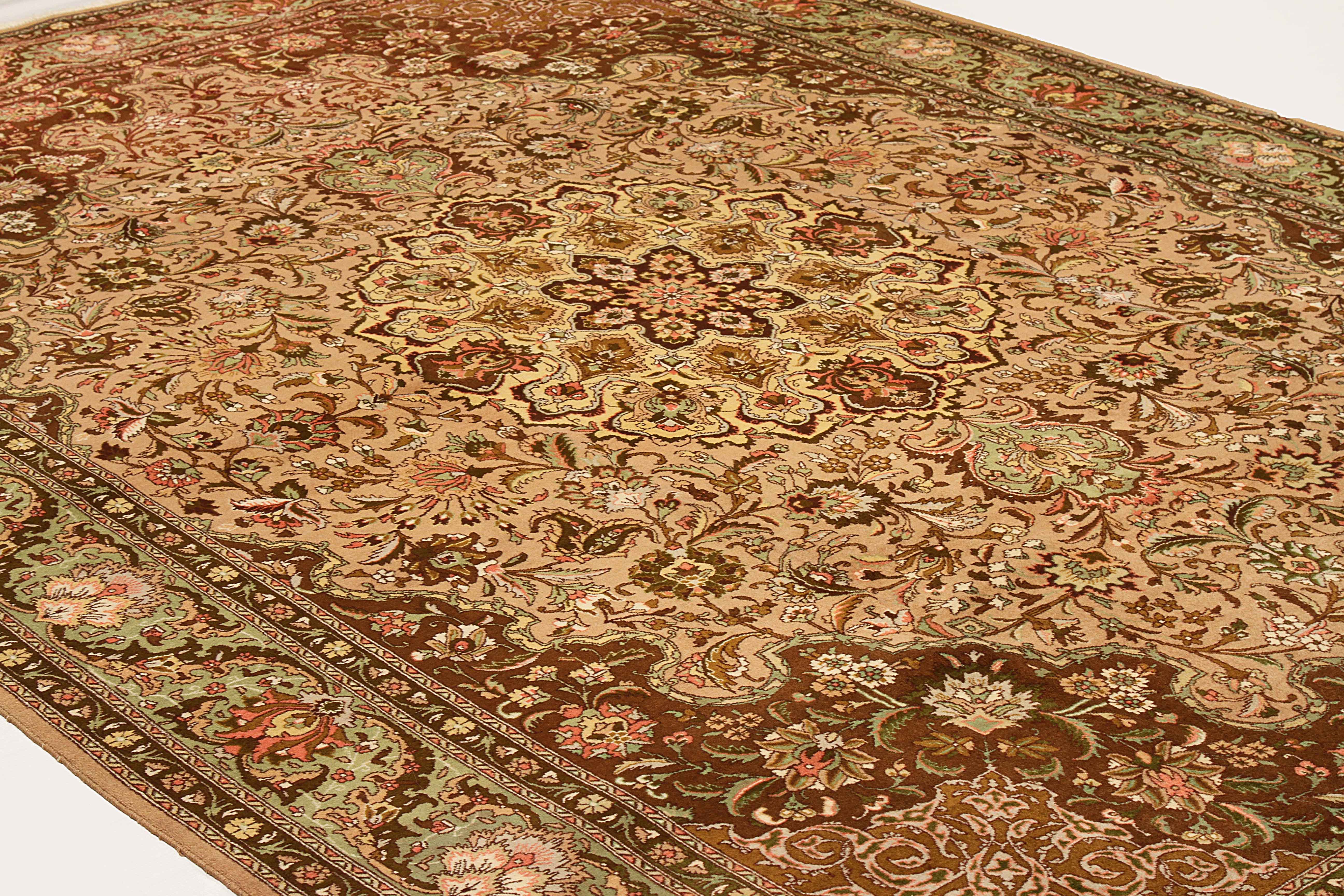 Thumbnail 3 for Antique Persian Tabriz Traditional Rug 10644