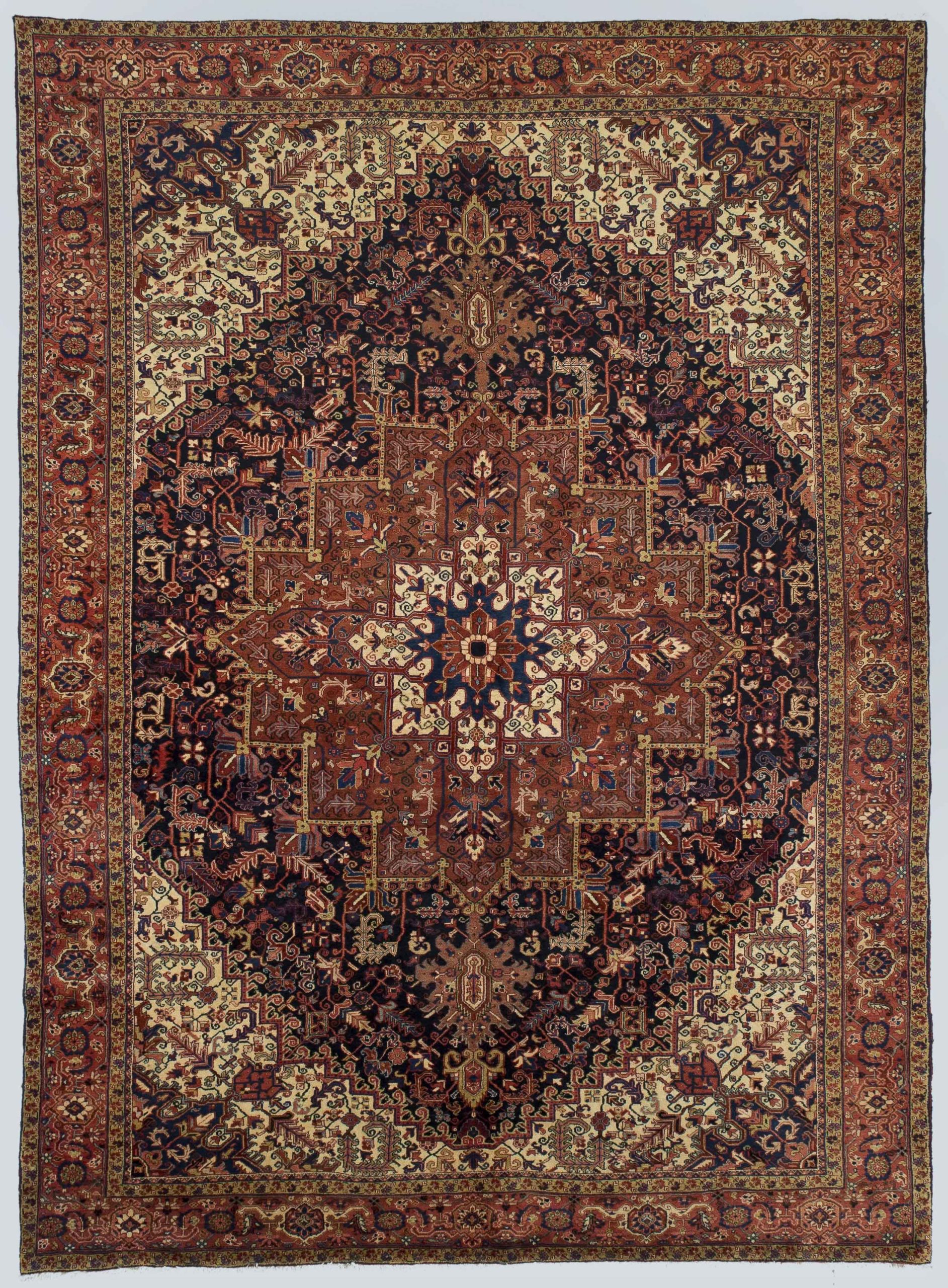 Thumbnail 3 for Antique Persian Heriz Traditional Rug 10649