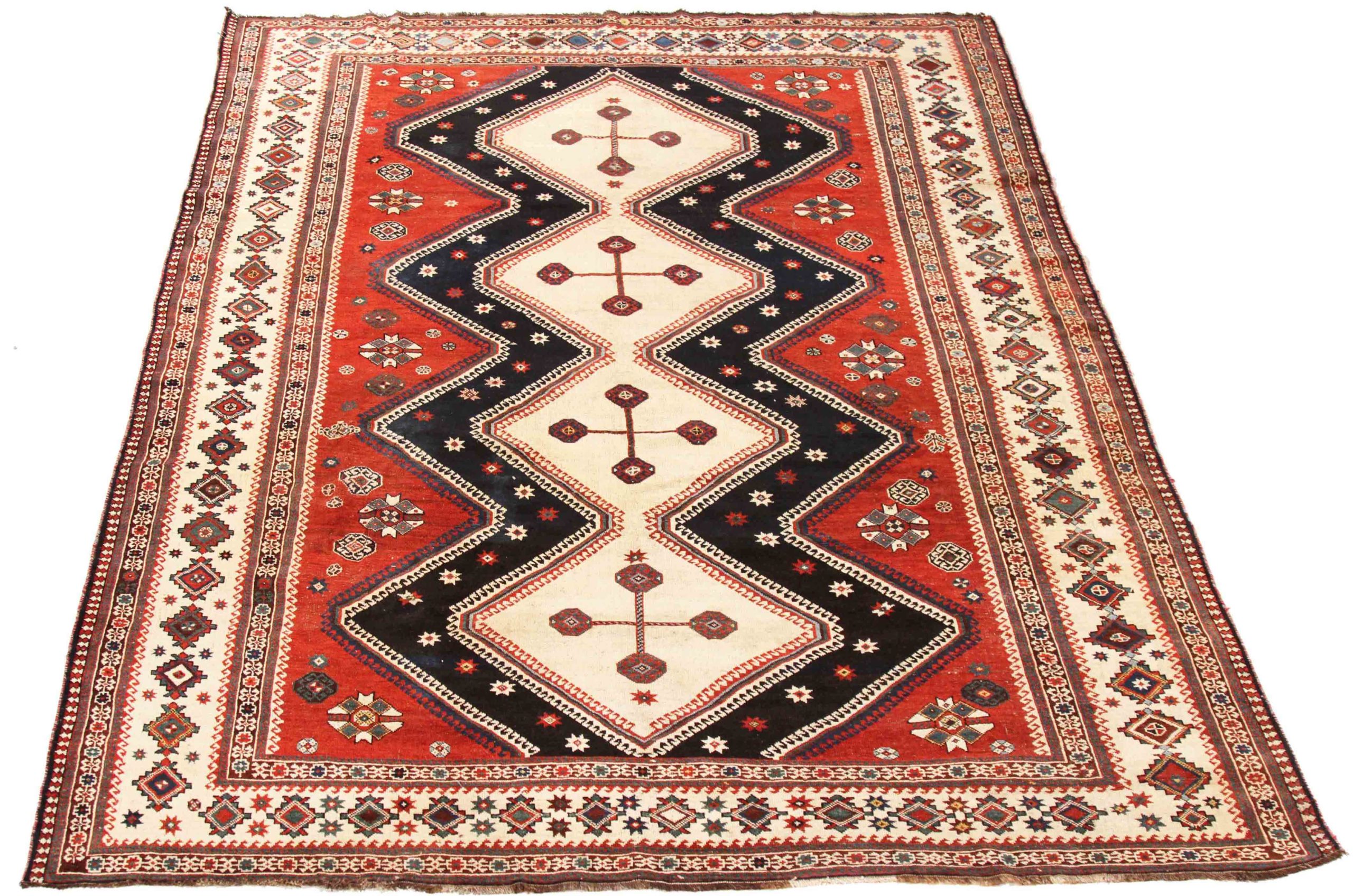 Thumbnail 5 for Antique Persian Shiraz Traditional Rug 70469