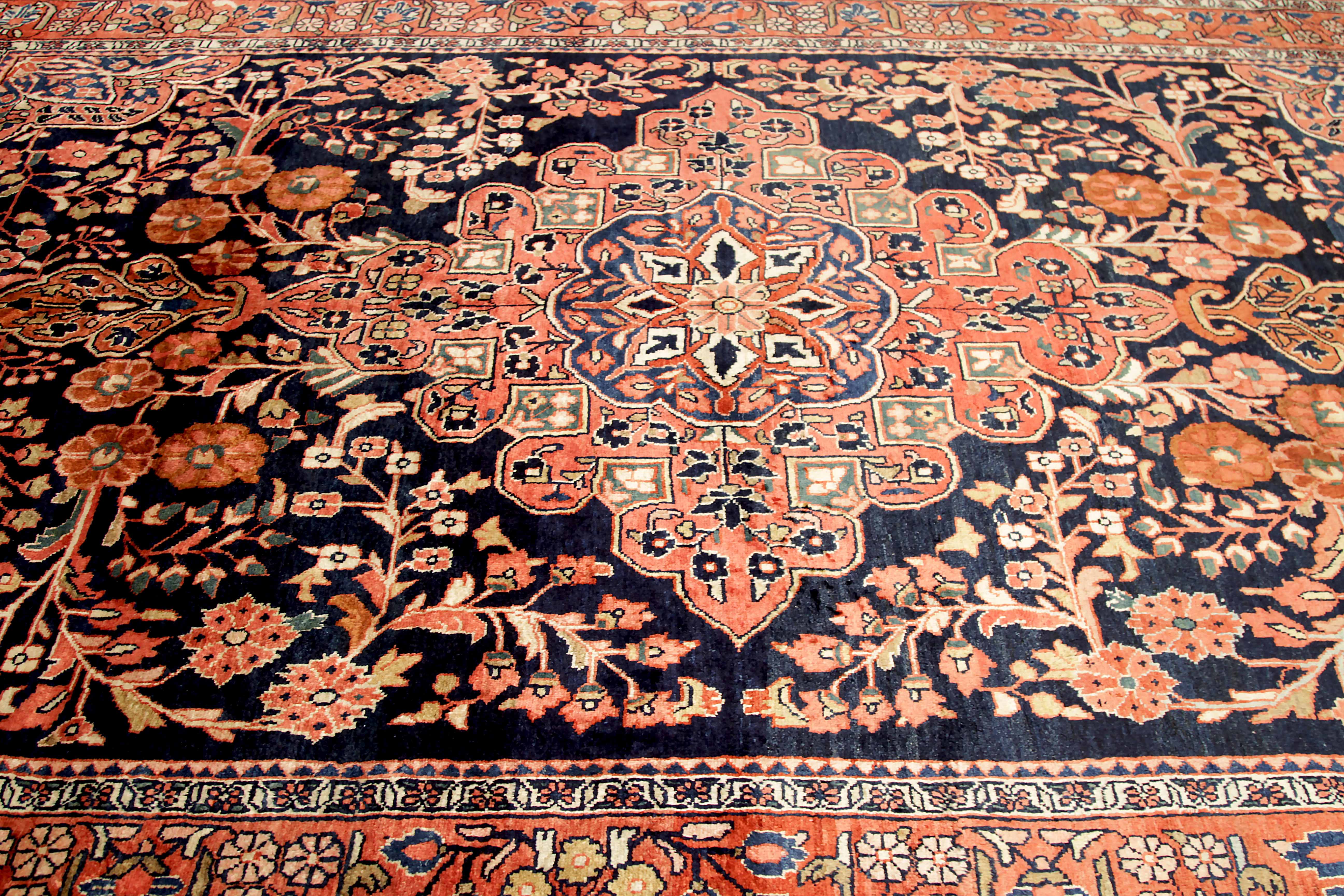 Thumbnail 3 for Antique Persian Mahal Traditional Rug 10667