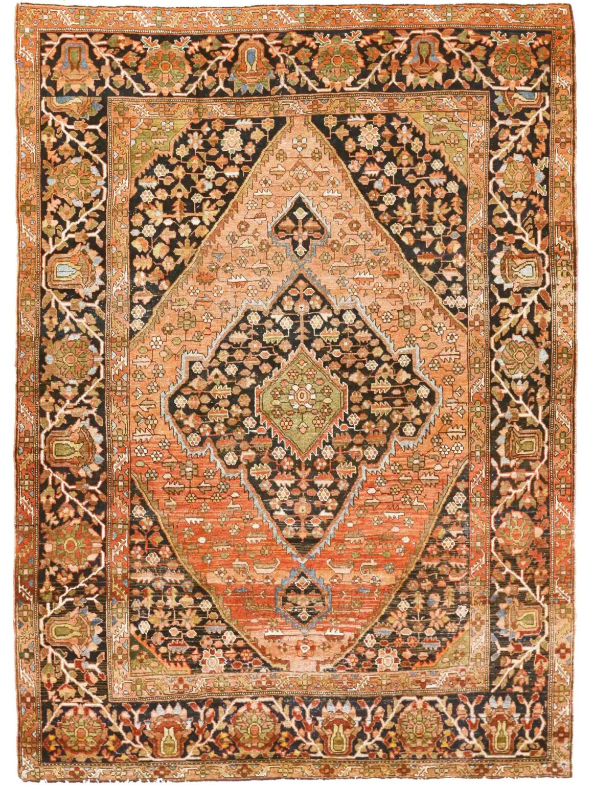 Thumbnail 15 for Antique Persian Farahan Transitional Rug 70470