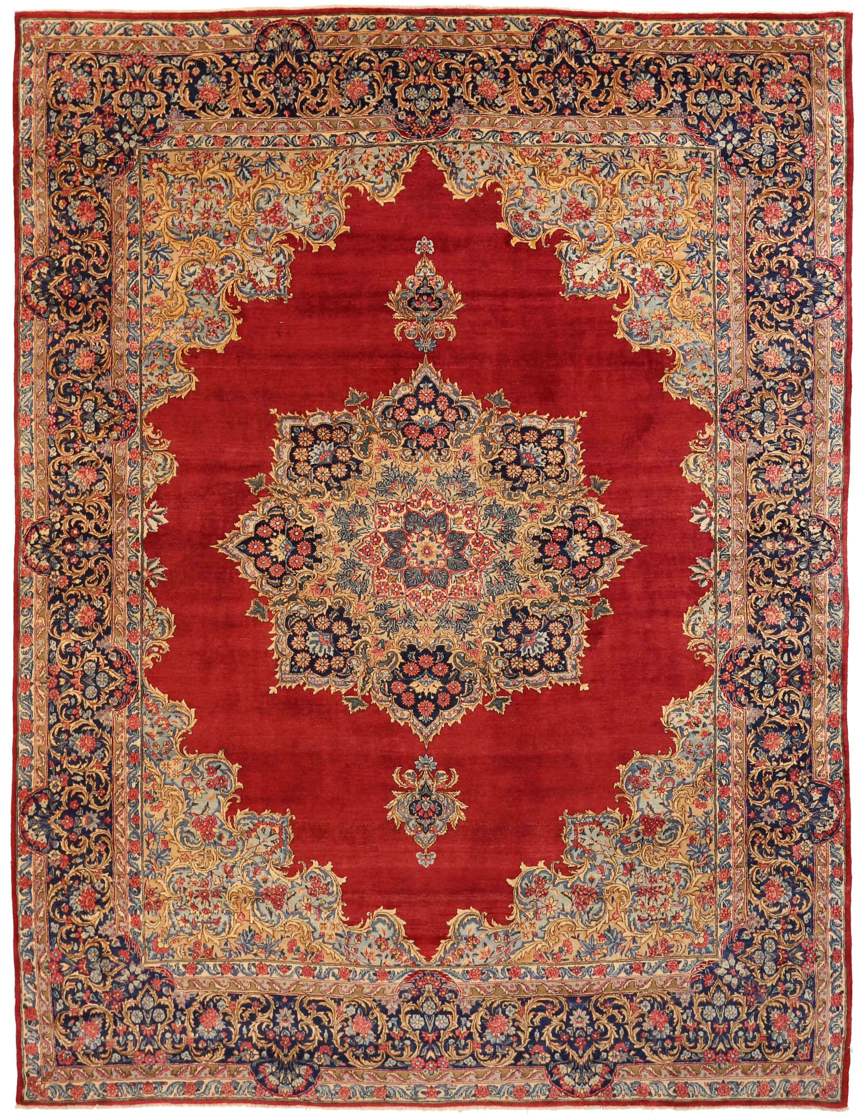 Thumbnail 2 for Antique Persian Kerman Traditional Rug 10678