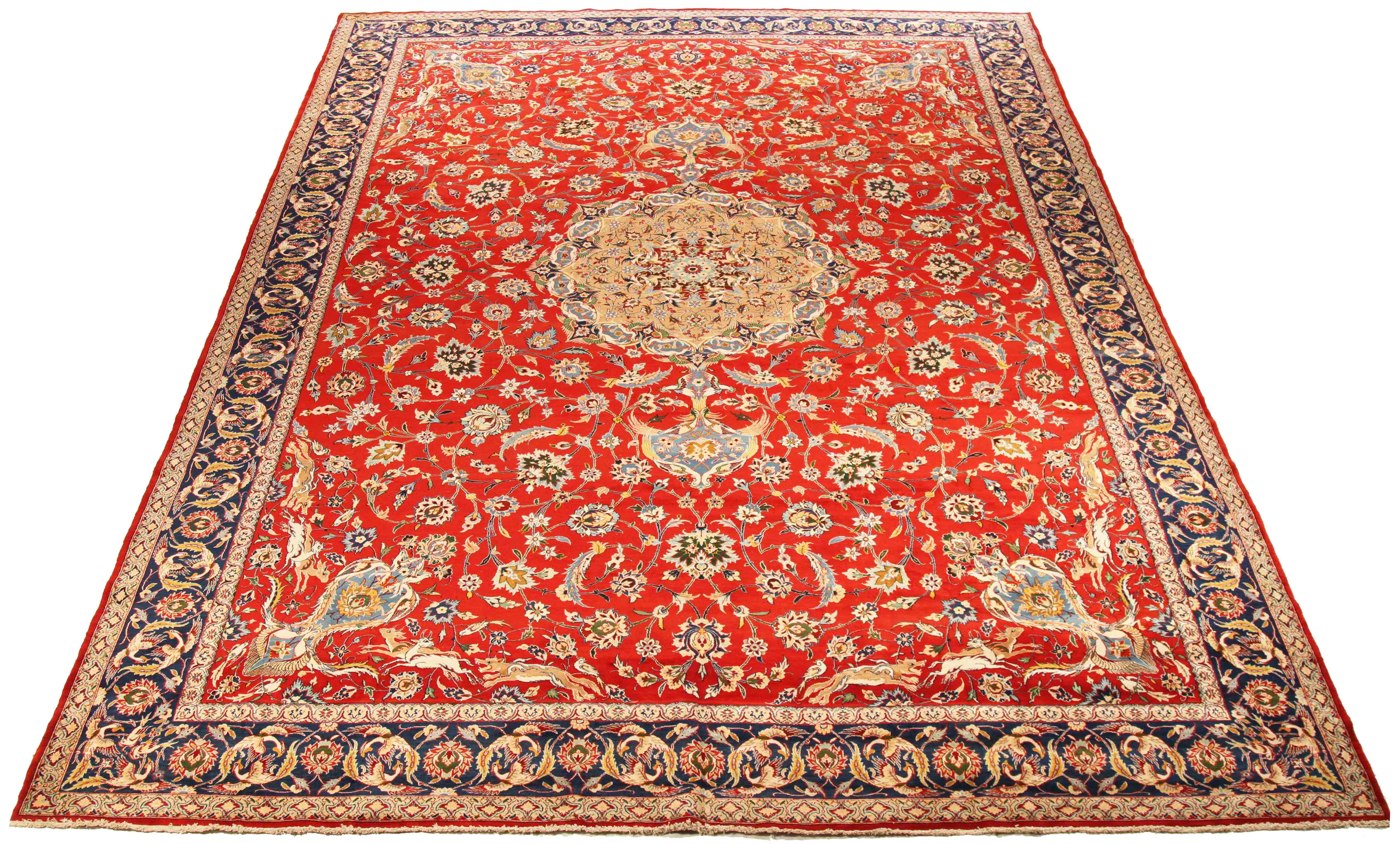 Thumbnail 5 for Antique Persian Isfahan Traditional Rug 70482