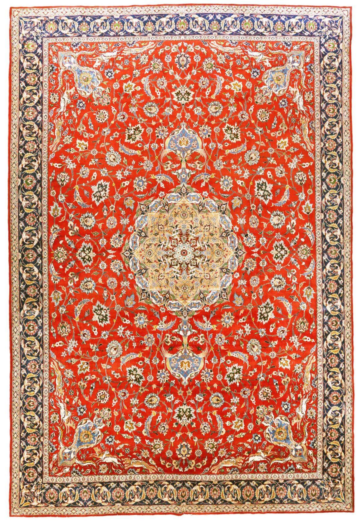 Thumbnail 12 for Antique Persian Isfahan Traditional Rug 70482