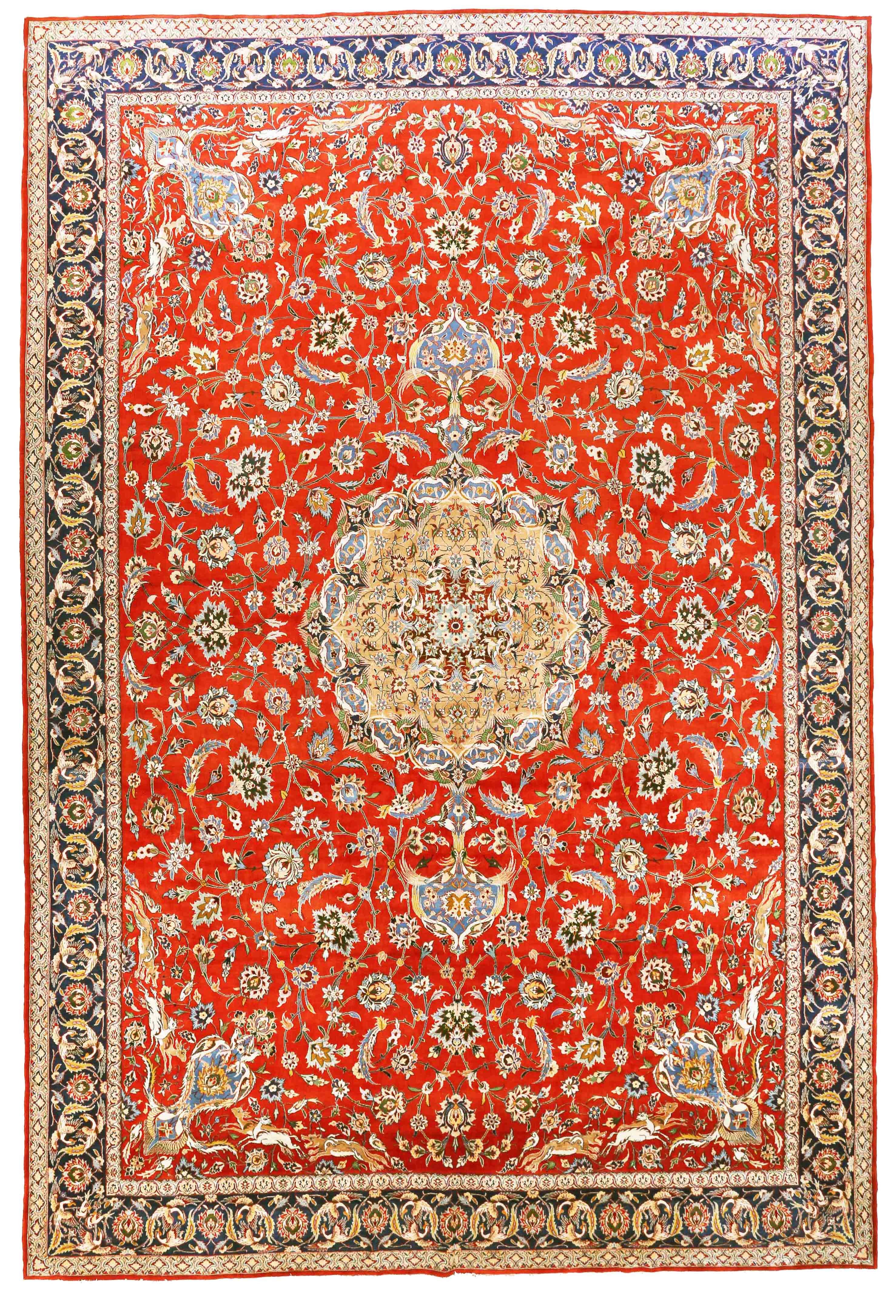 Thumbnail 3 for Antique Persian Isfahan Traditional Rug 70482