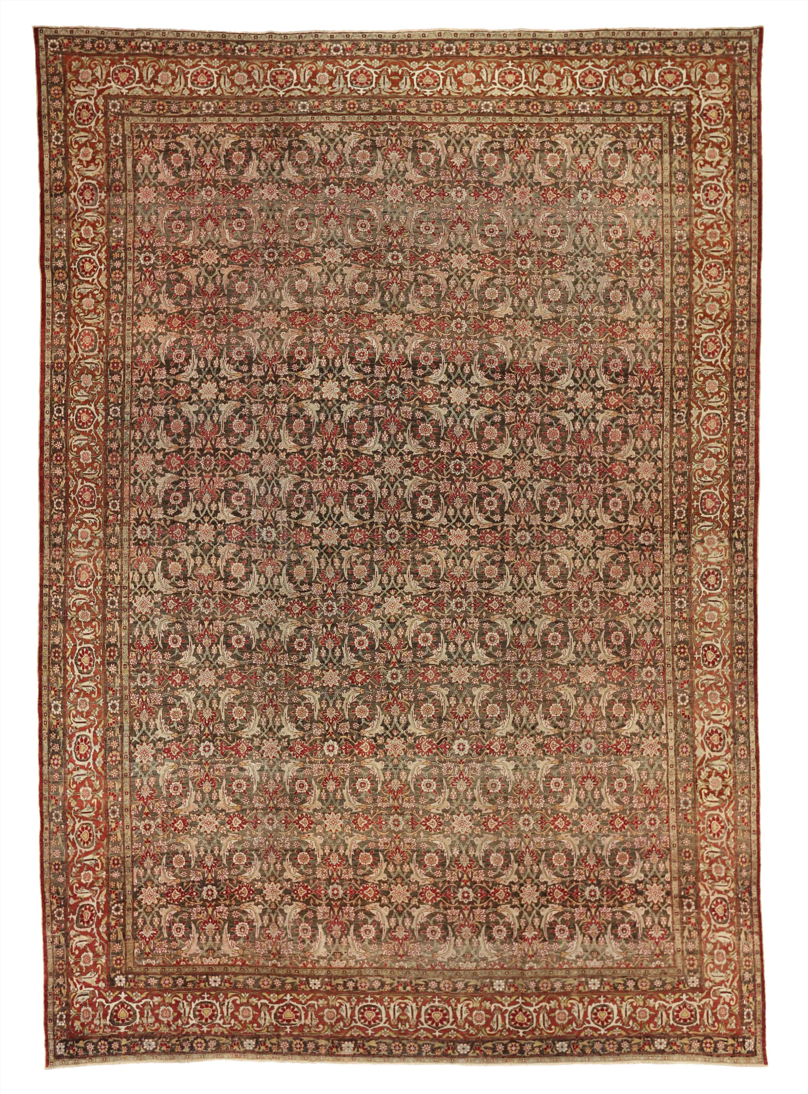 Thumbnail 6 for Antique Persian Yazd Traditional Rug 53577