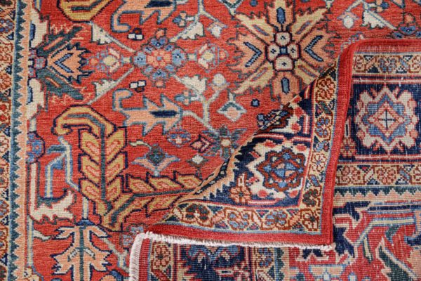 Thumbnail 8 for Antique Persian Heriz Traditional Rug 91109
