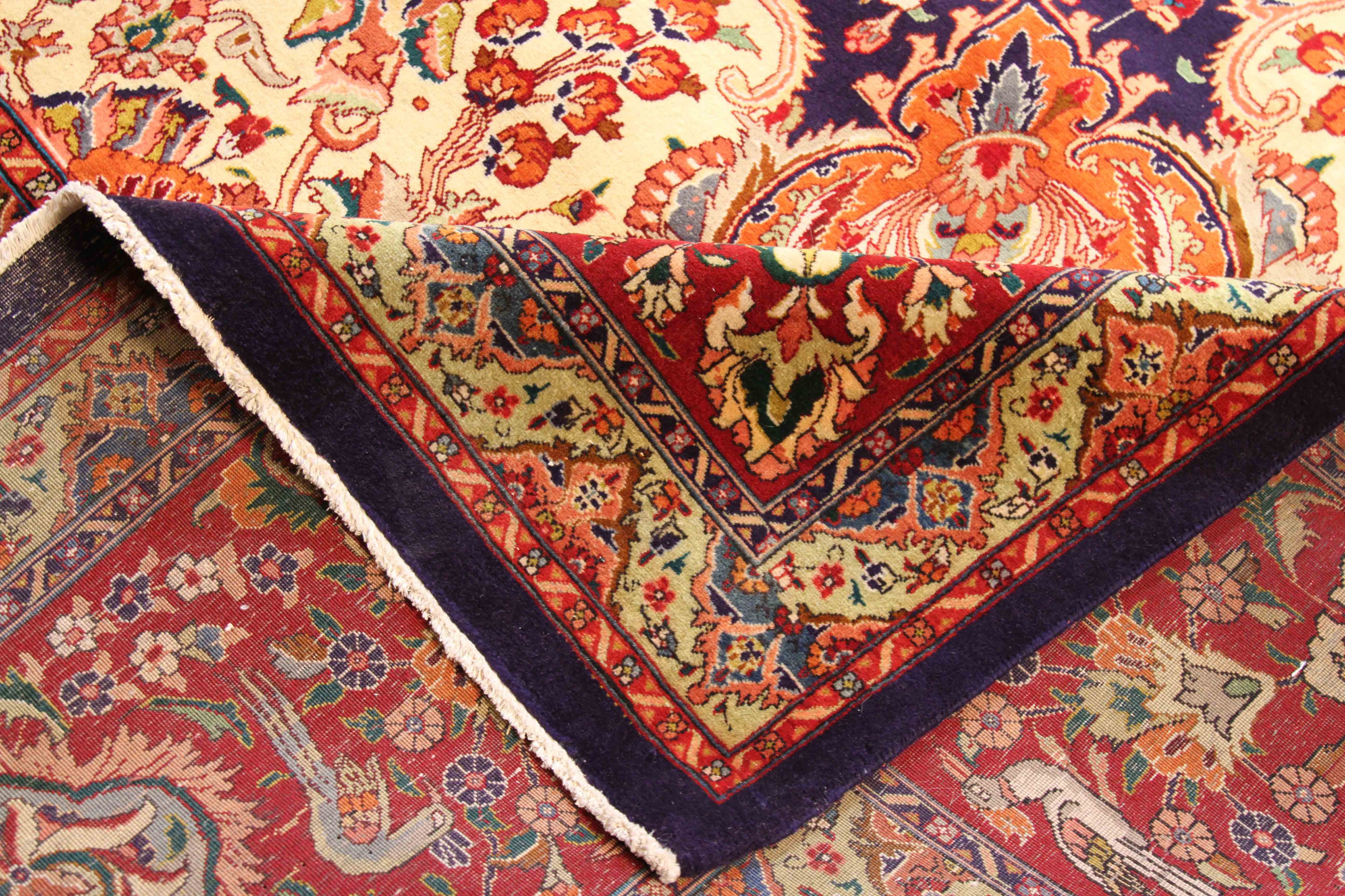 Thumbnail 6 for Antique Persian Tabriz Traditional Rug 70608