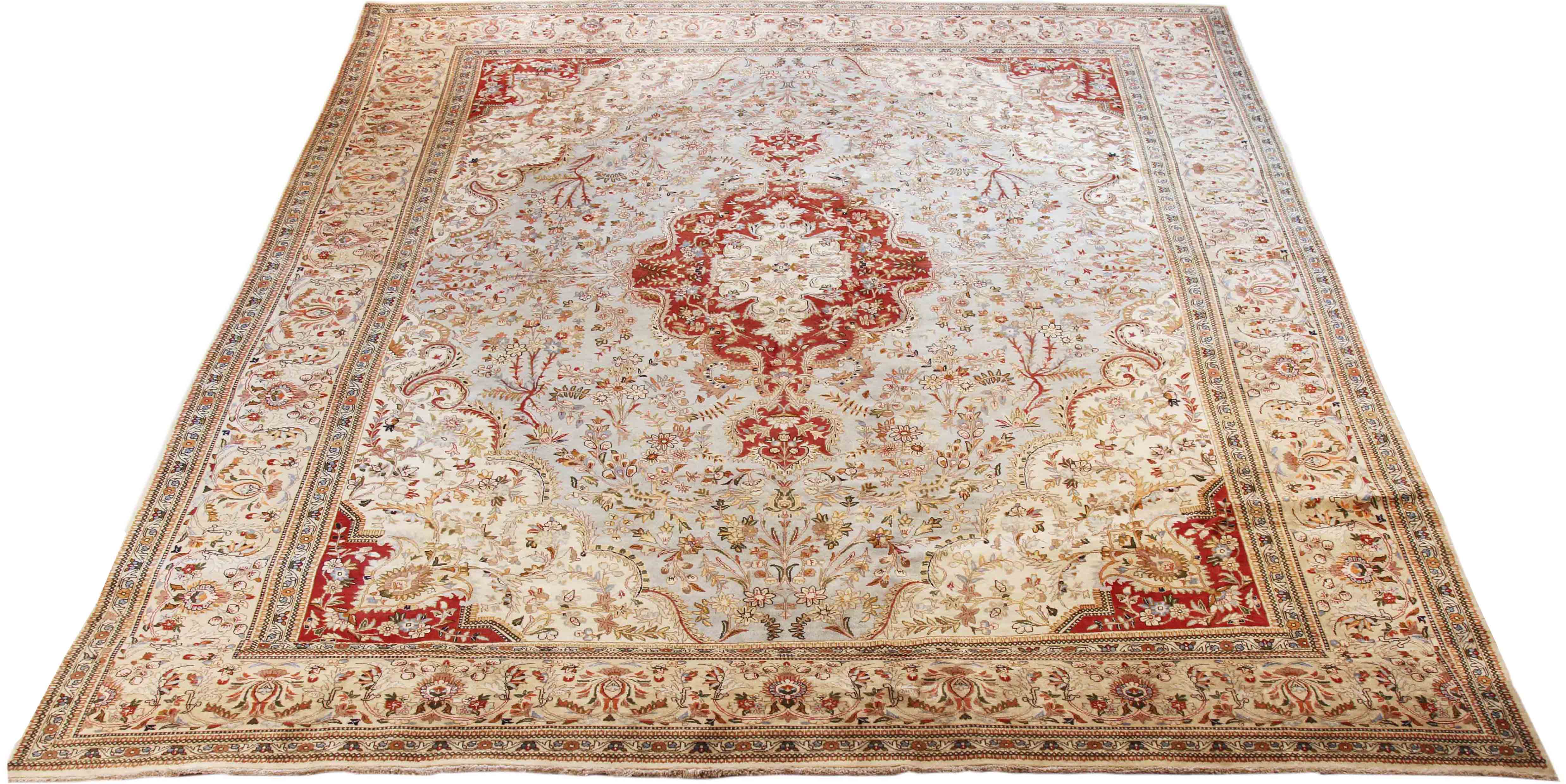 Thumbnail 5 for Antique Persian Tabriz Traditional Rug 70610