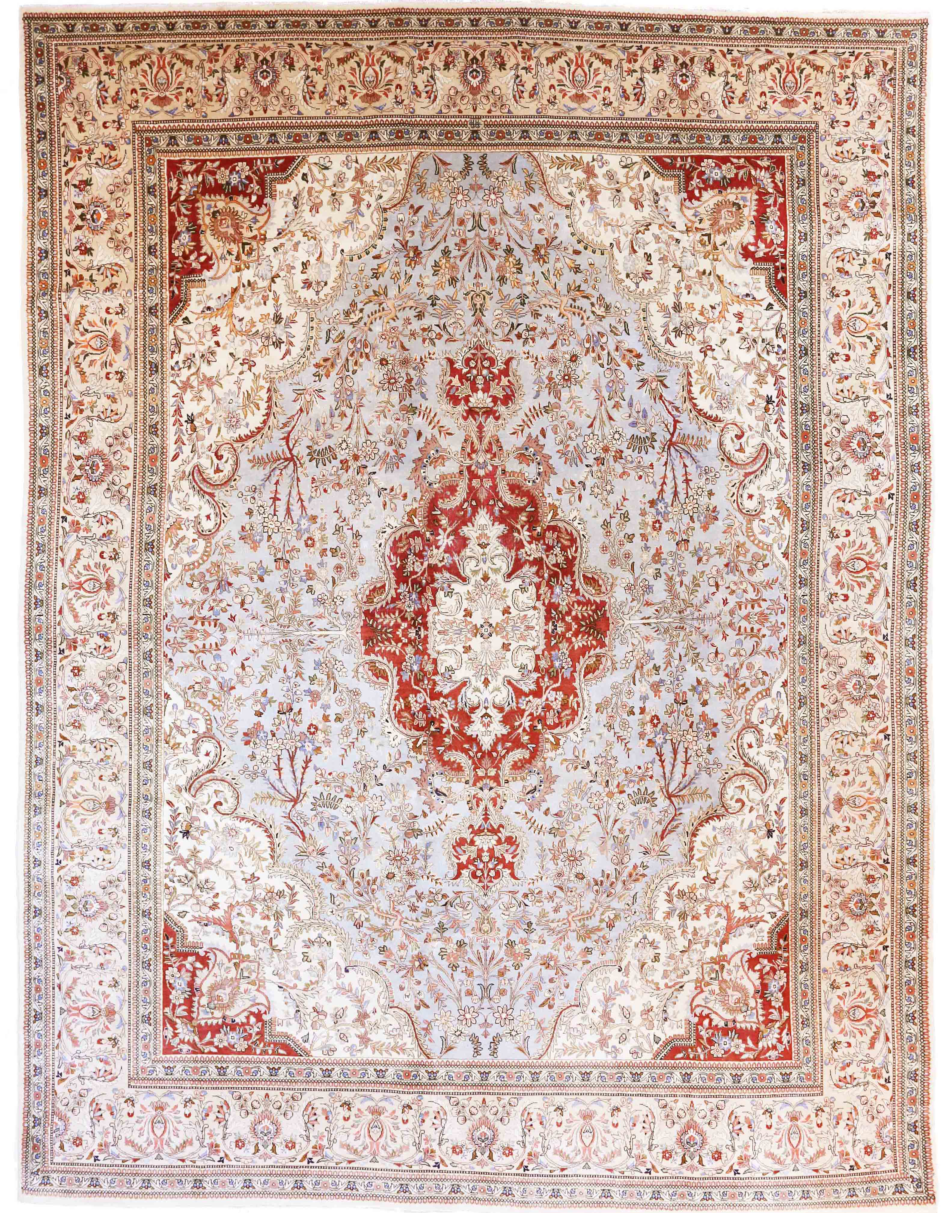 Thumbnail 2 for Antique Persian Tabriz Traditional Rug 70610