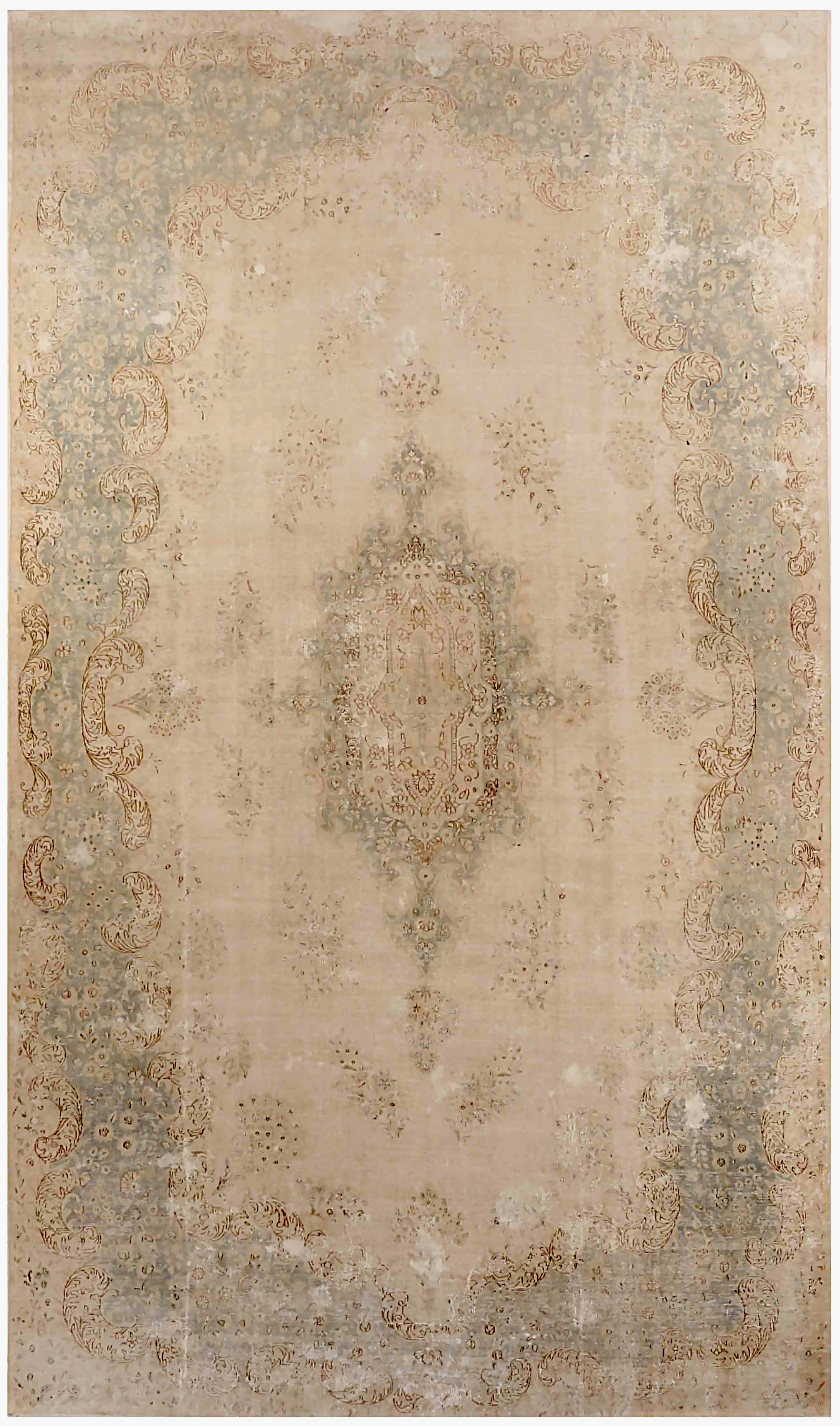 Thumbnail 6 for Antique Persian Kerman Transitional Rug 70626