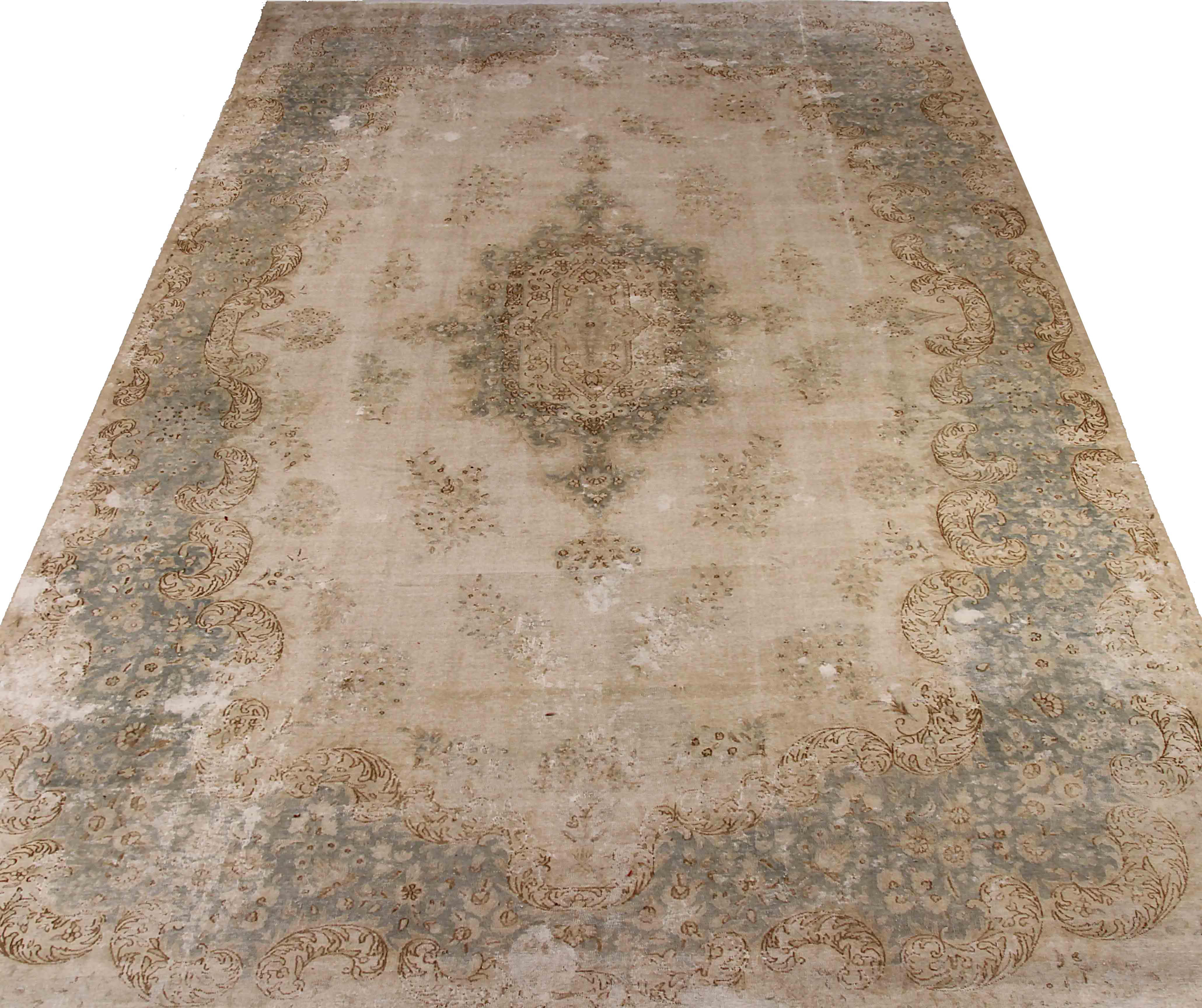 Thumbnail 7 for Antique Persian Kerman Transitional Rug 70626