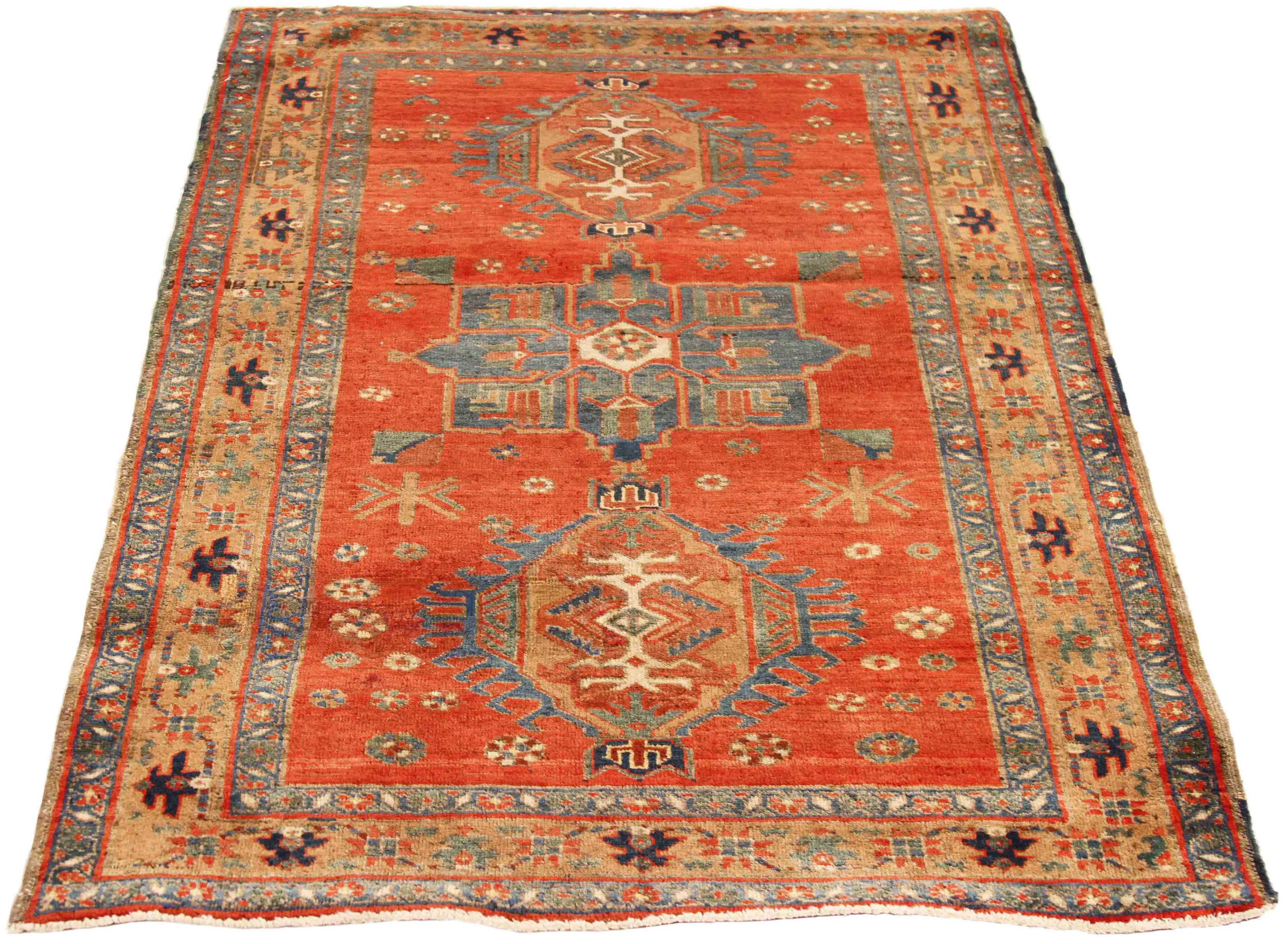 Thumbnail 6 for Antique Persian Azarbaijan Traditional Rug 70616